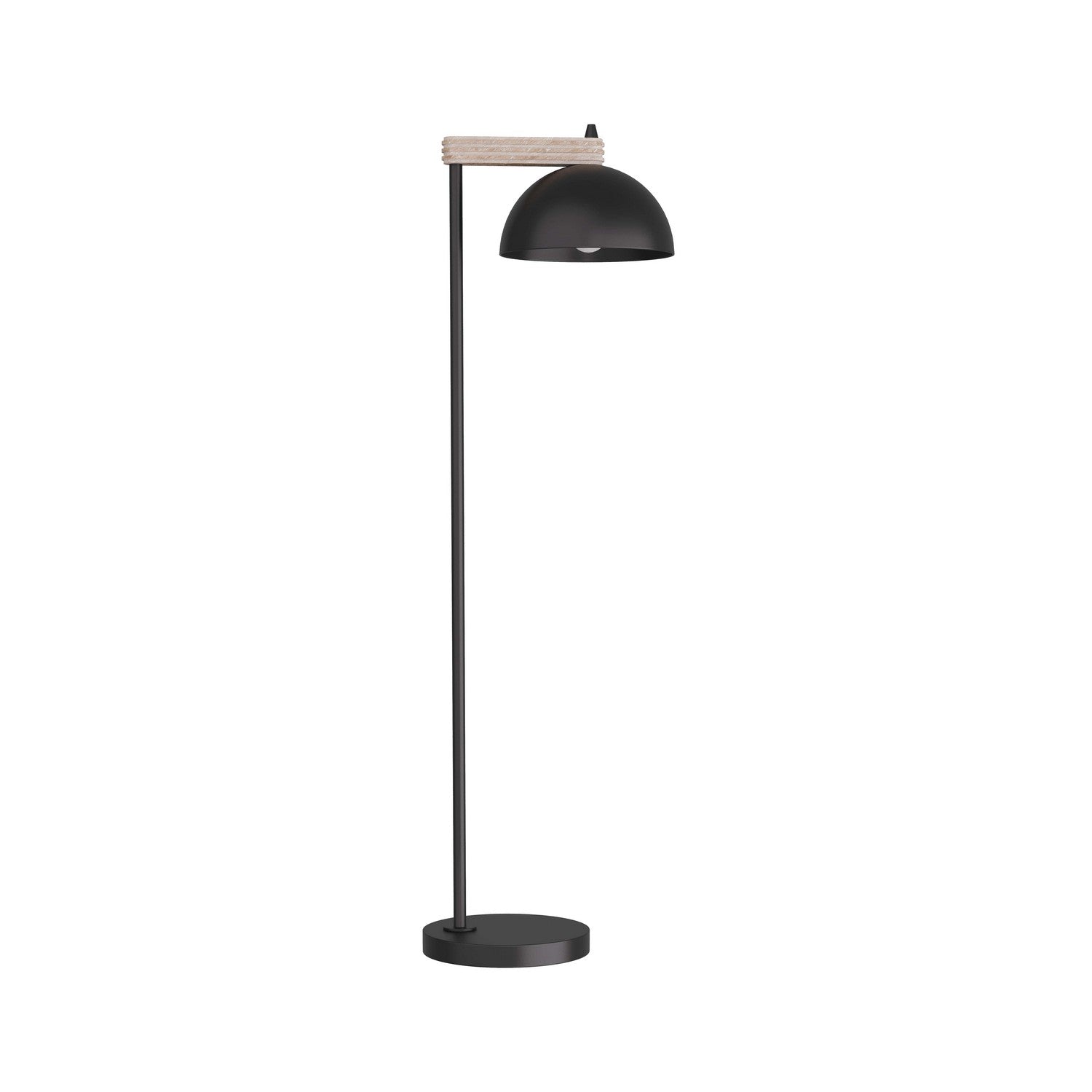 One Light Floor Lamp from the Thea collection in Blackened Iron finish