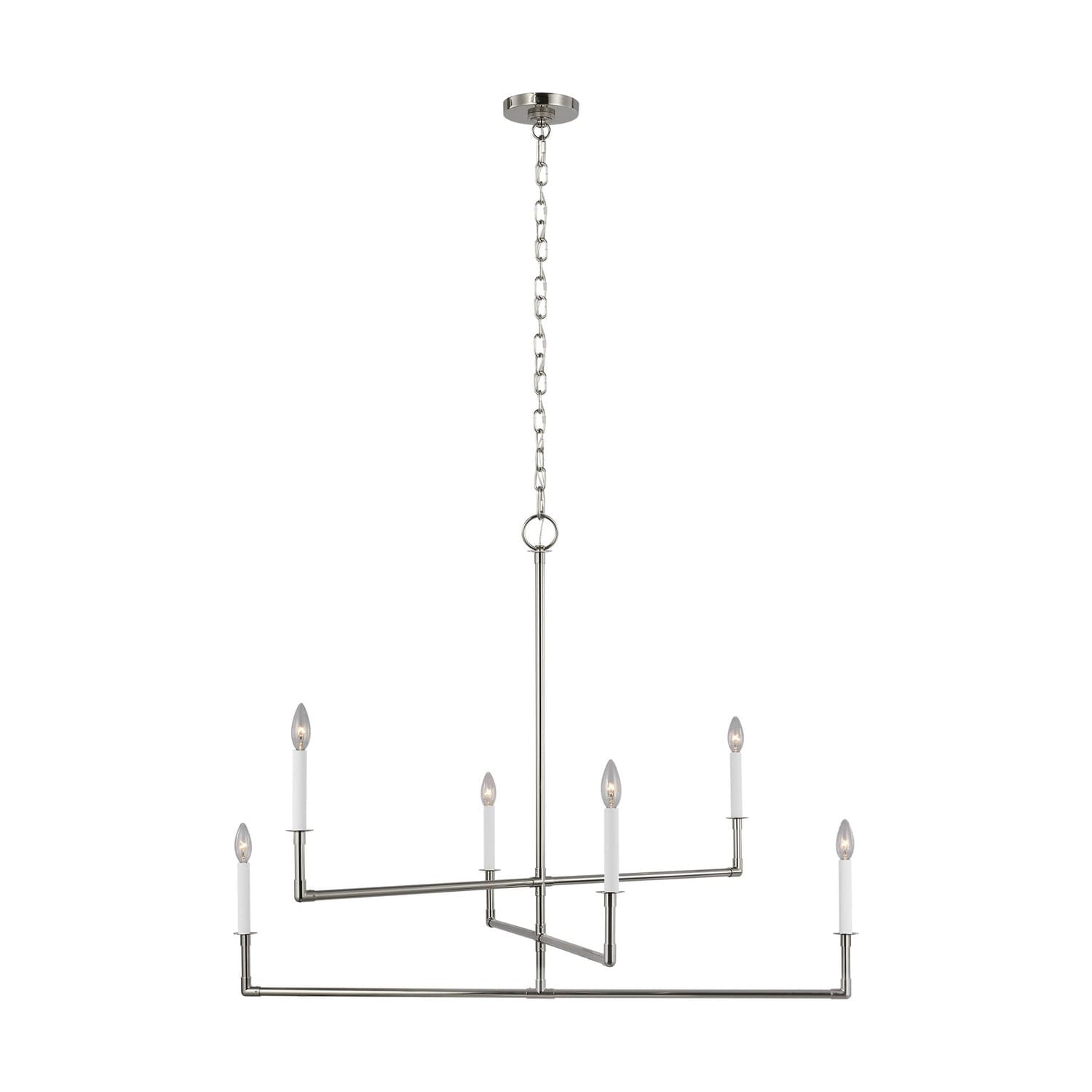 Visual Comfort Studio - CC1356PN - Six Light Chandelier - Bayview - Polished Nickel