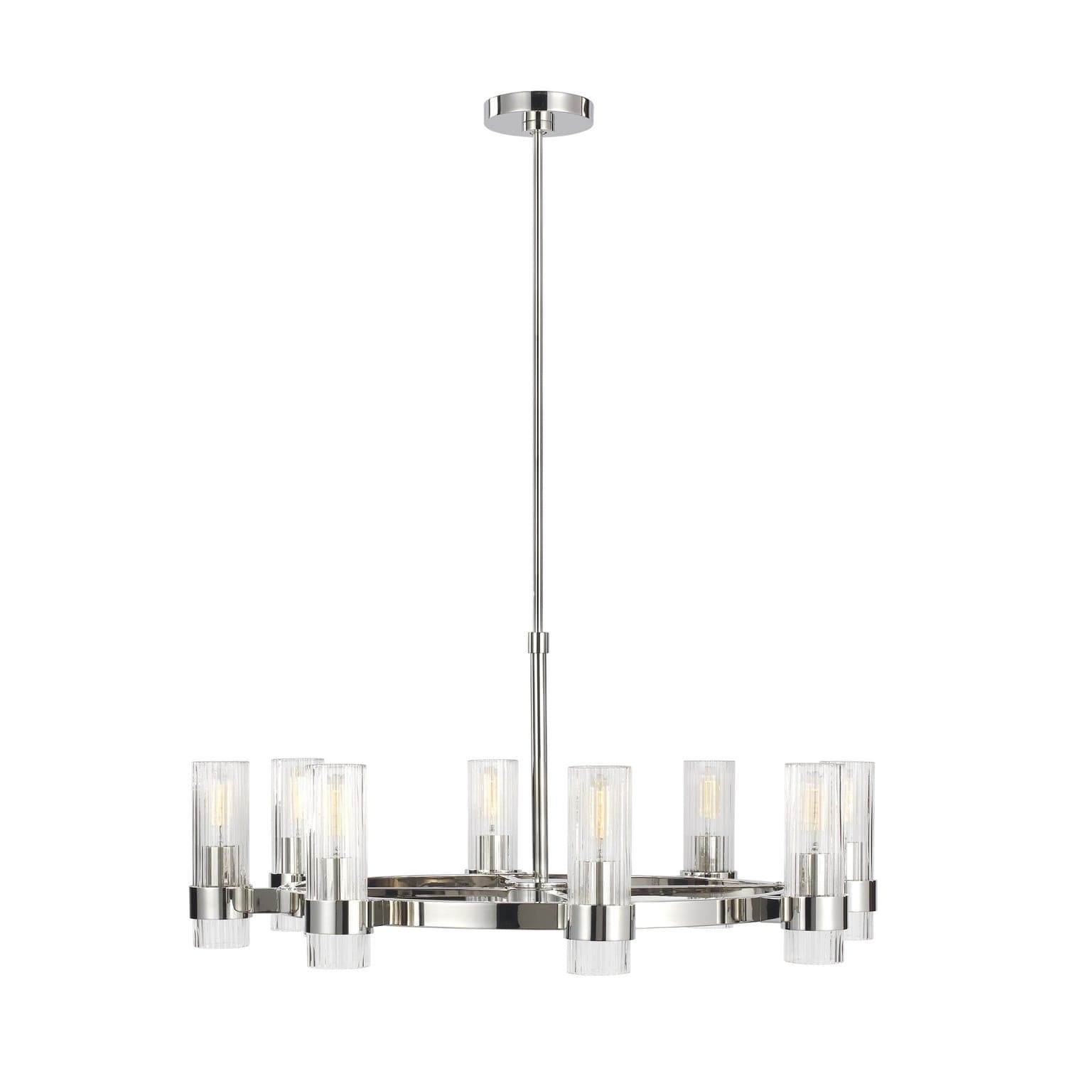 Visual Comfort Studio - CC1378PN - Eight Light Chandelier - Geneva - Polished Nickel