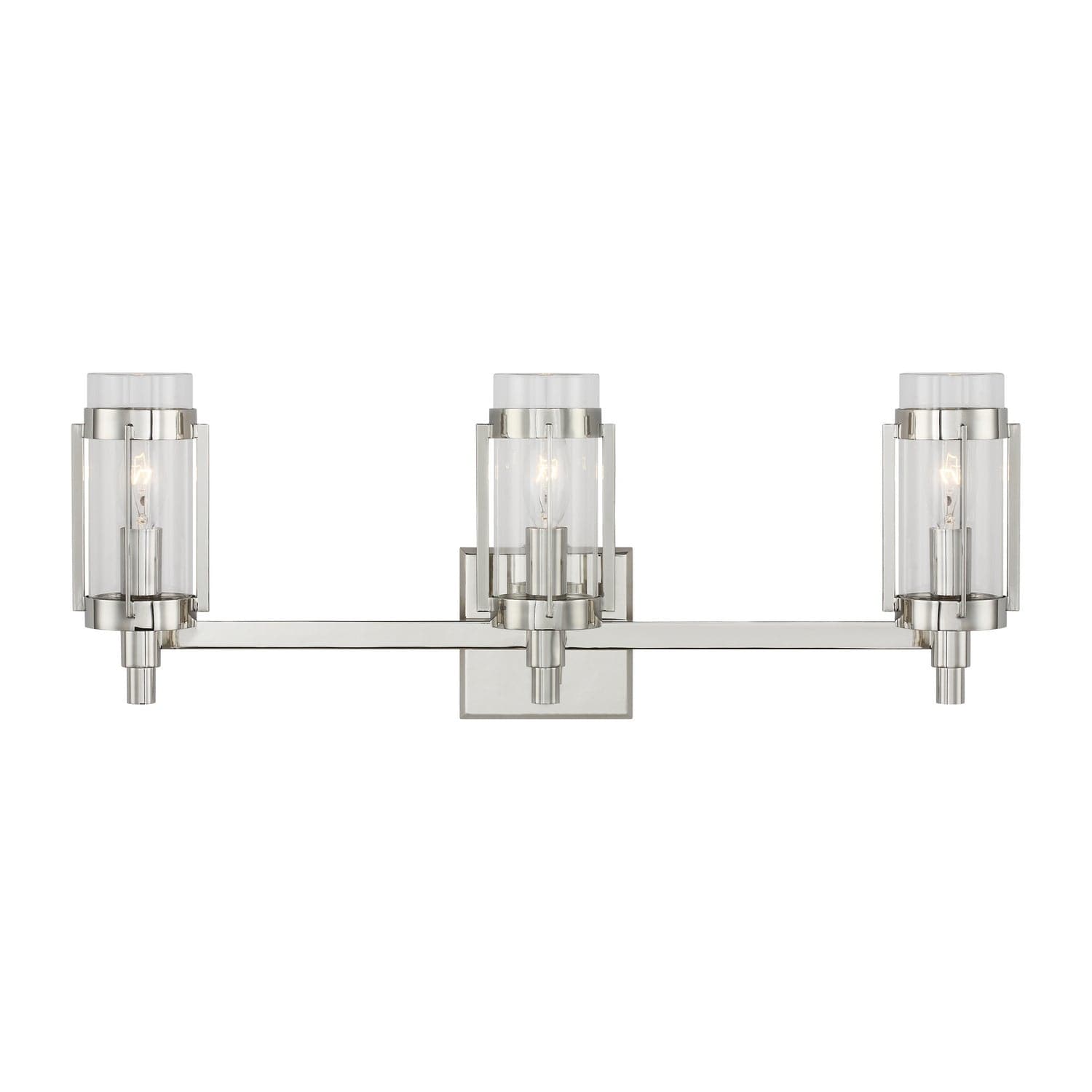 Visual Comfort Studio - LV1023PN - Three Light Vanity - Flynn - Polished Nickel