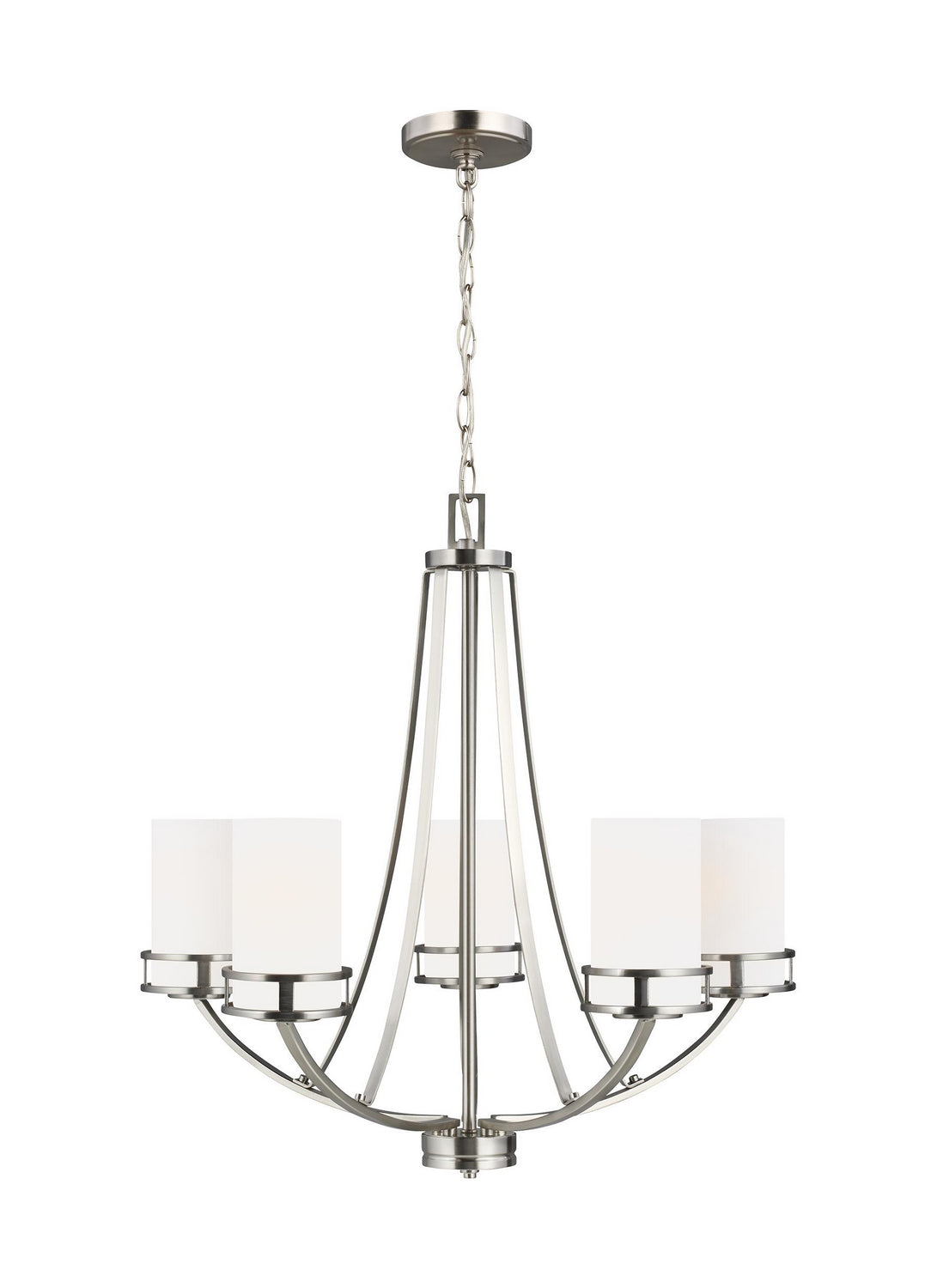 Generation Lighting. - 3121605EN3-962 - Five Light Chandelier - Robie - Brushed Nickel