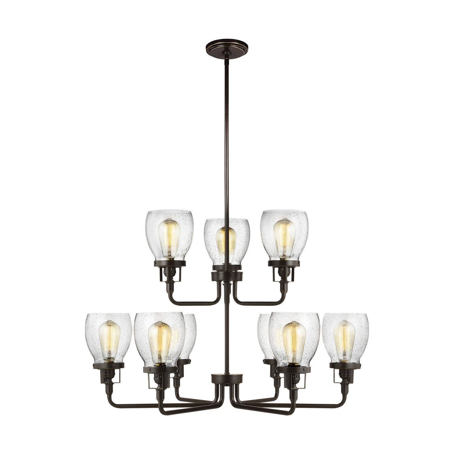 Generation Lighting. - 3214509-710 - Nine Light Chandelier - Belton - Bronze