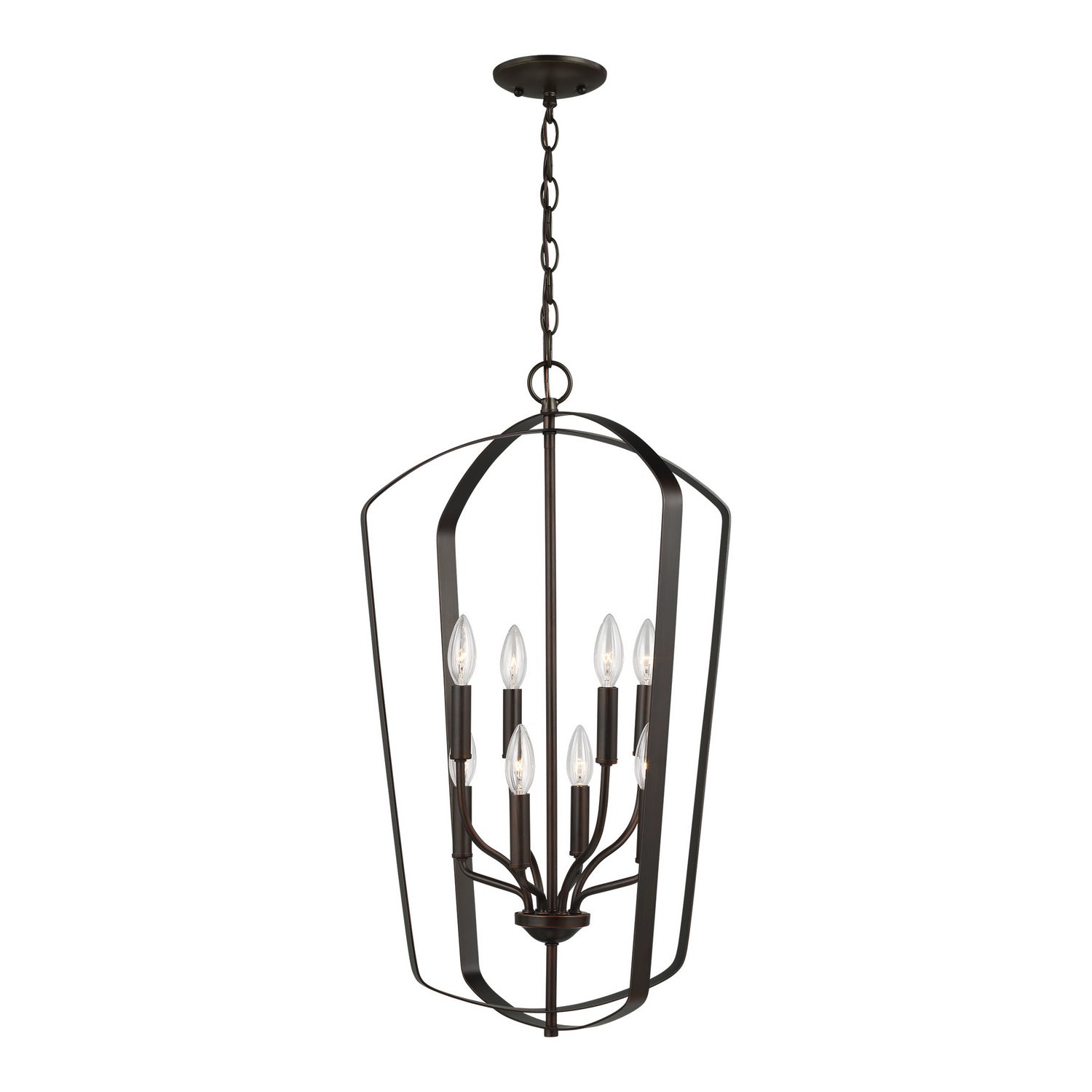 Generation Lighting. - 5134908-710 - Eight Light Hall / Foyer Pendant - Romee - Bronze