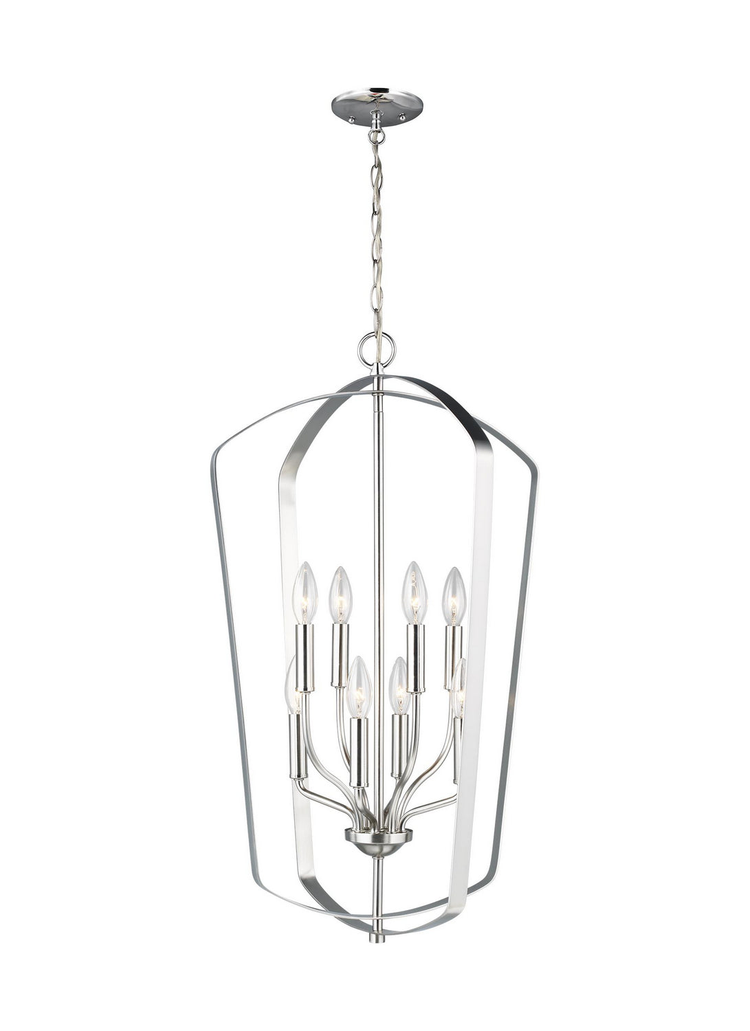 Generation Lighting. - 5134908EN-962 - Eight Light Hall / Foyer - Romee - Brushed Nickel