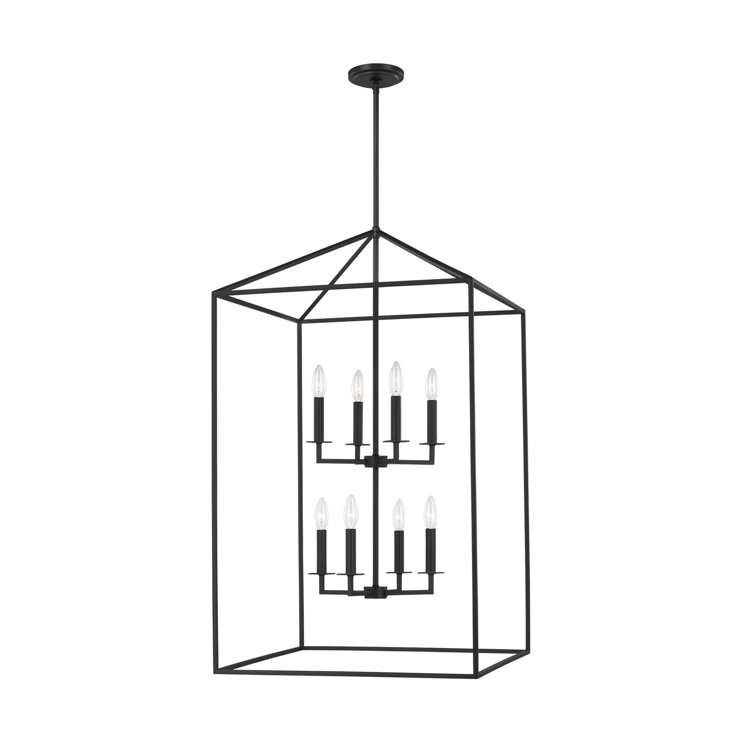 Generation Lighting. - 5315008-112 - Eight Light Hall / Foyer - Perryton - Midnight Black