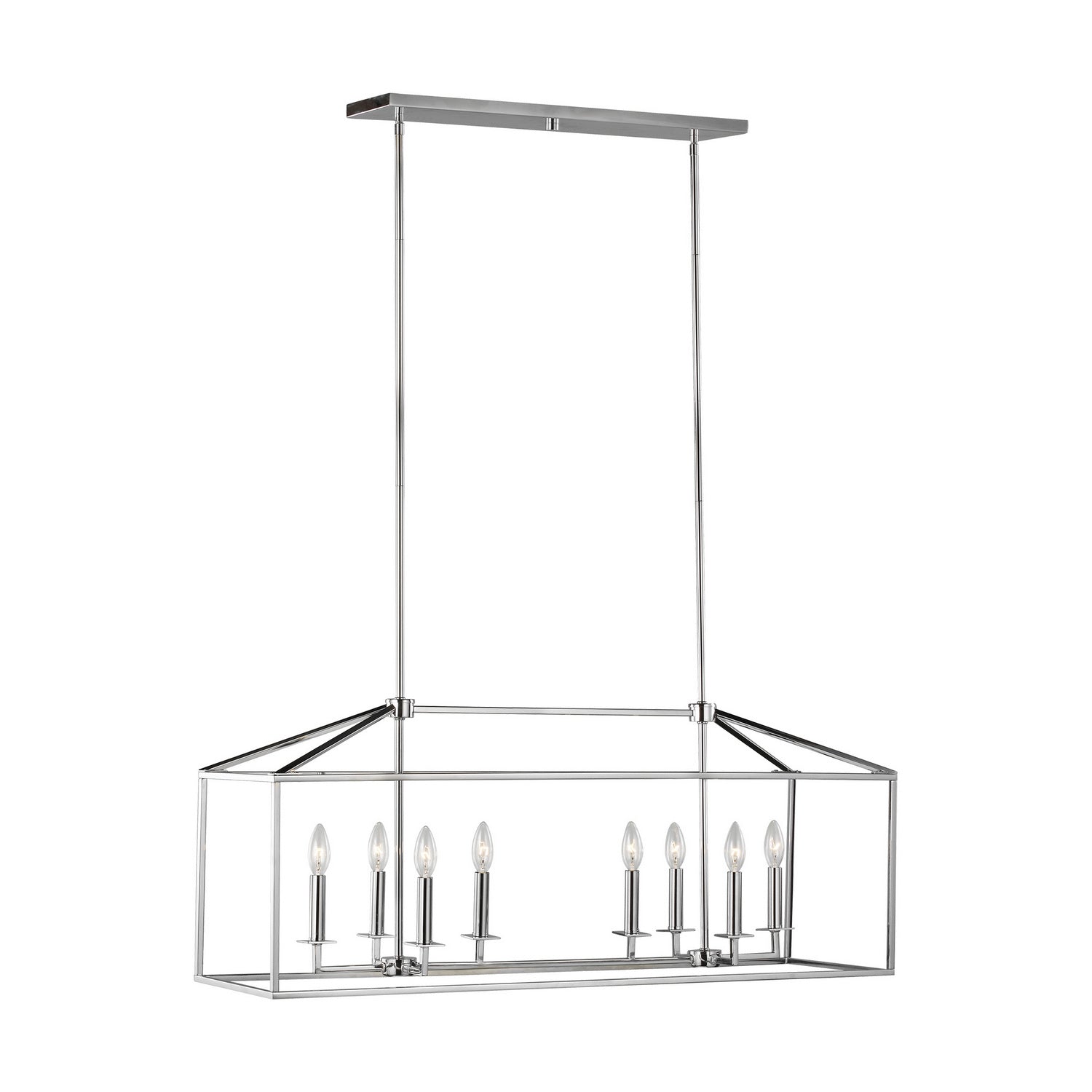 Generation Lighting. - 6615008EN-05 - Eight Light Island Pendant - Perryton - Chrome