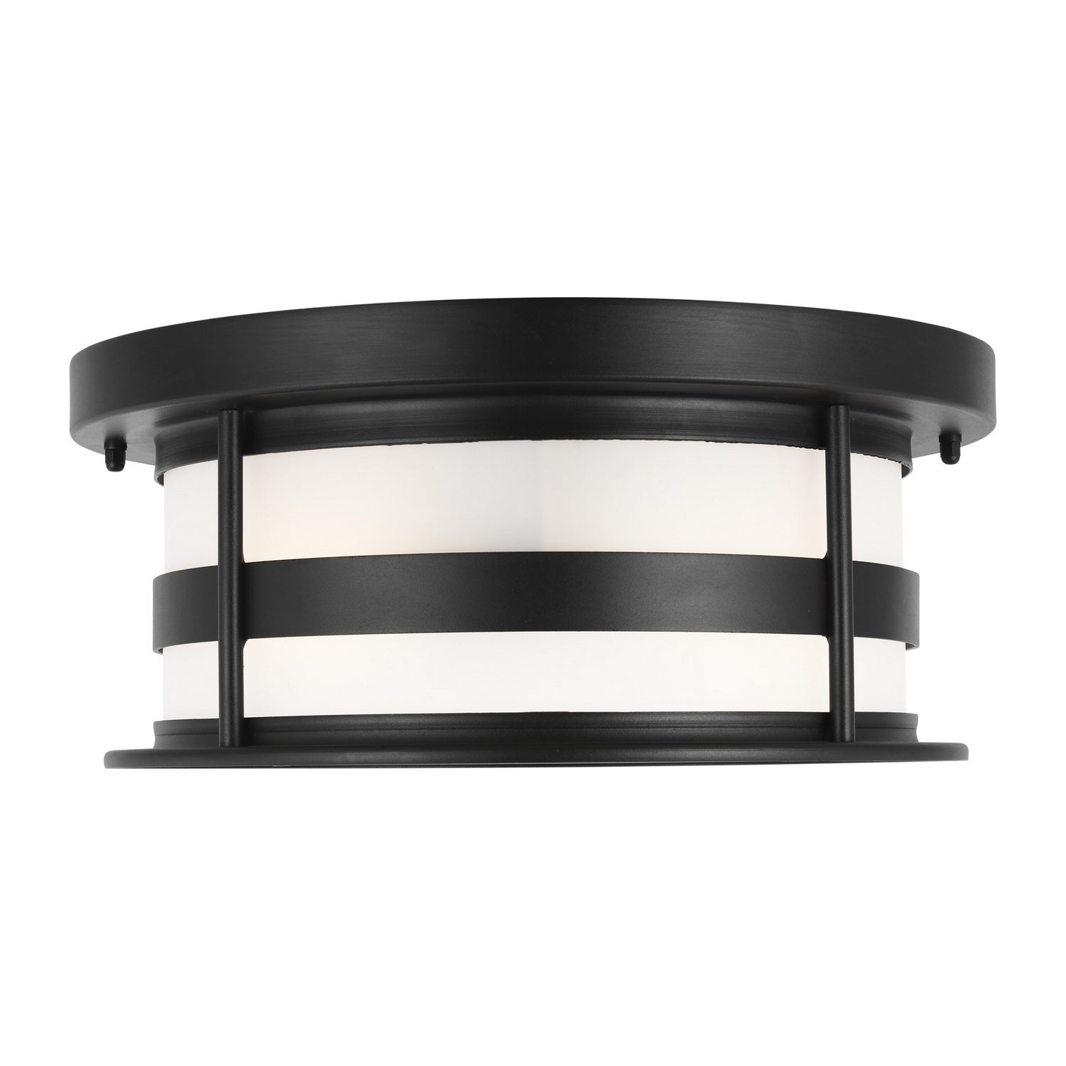 Generation Lighting. - 7890902-12 - Two Light Outdoor Flush Mount - Wilburn - Black