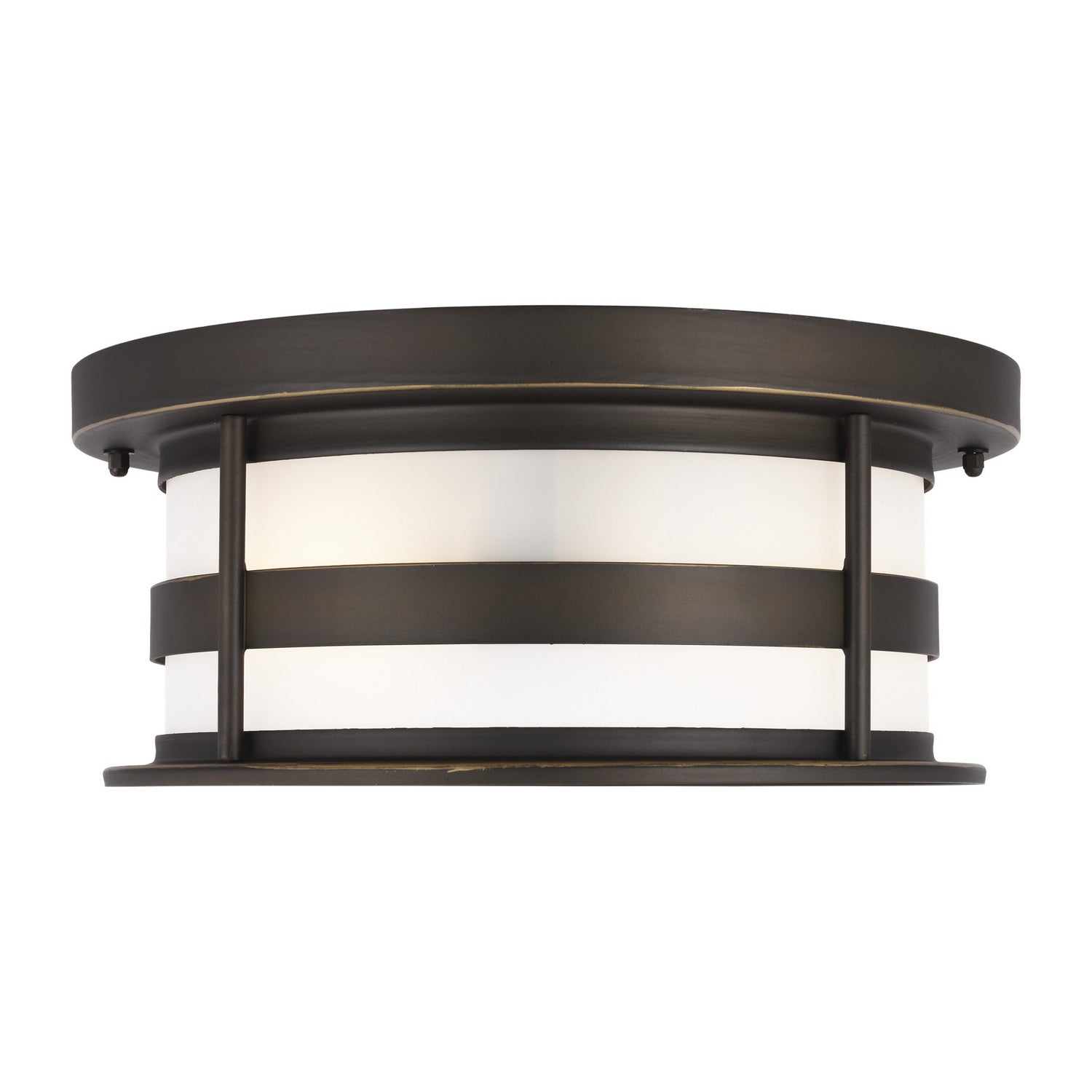 Generation Lighting. - 7890902-71 - Two Light Outdoor Flush Mount - Wilburn - Antique Bronze