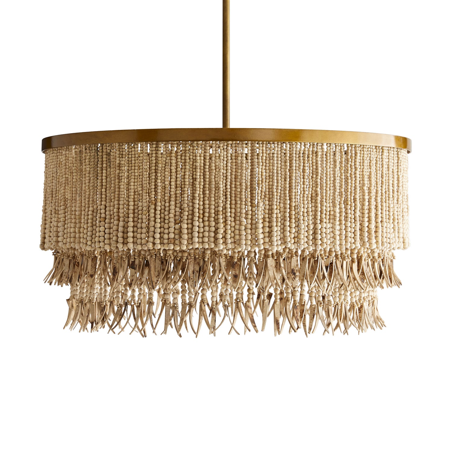 Three Light Chandelier from the Baja collection in Natural finish