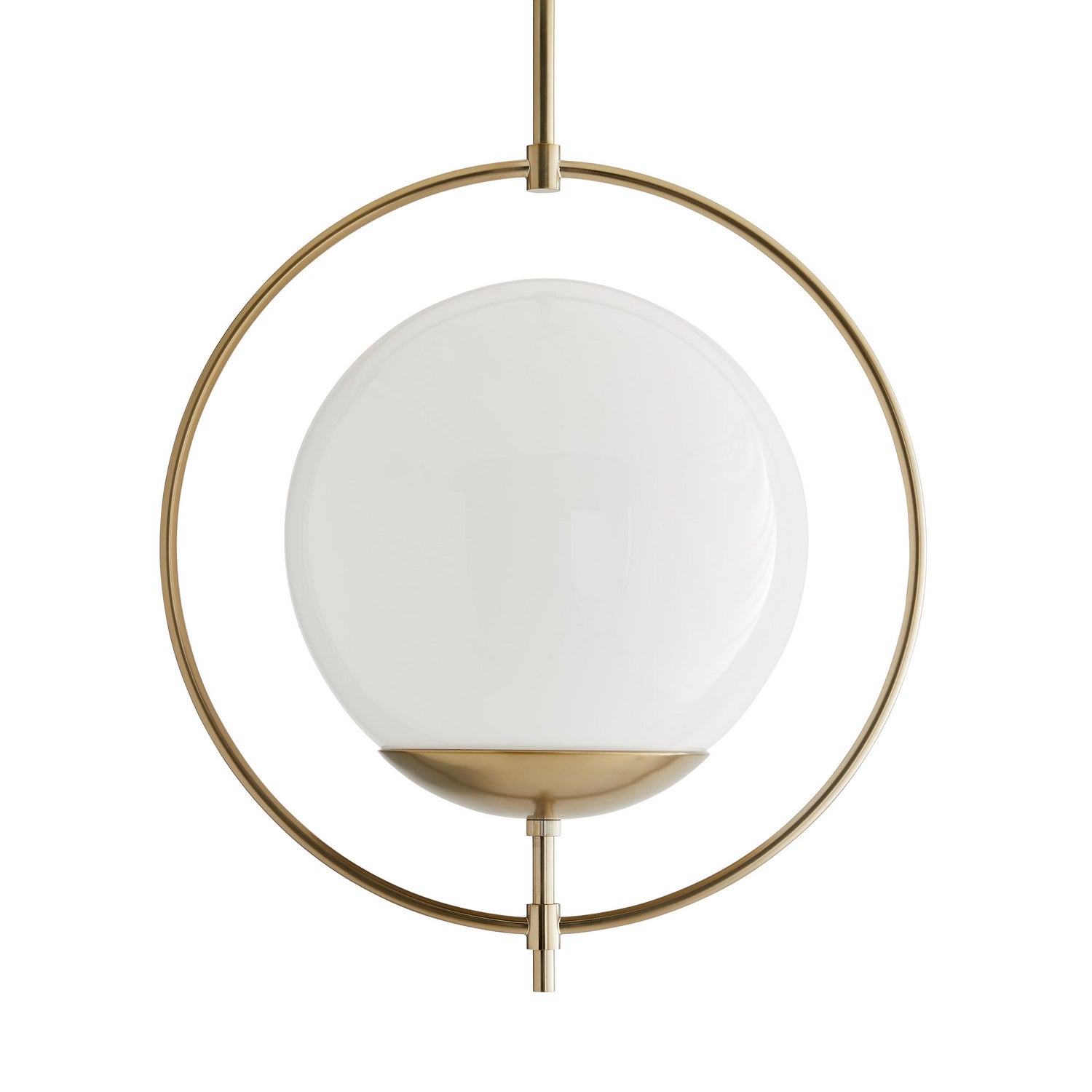 One Light Pendant from the Volta collection in Pale Brass finish