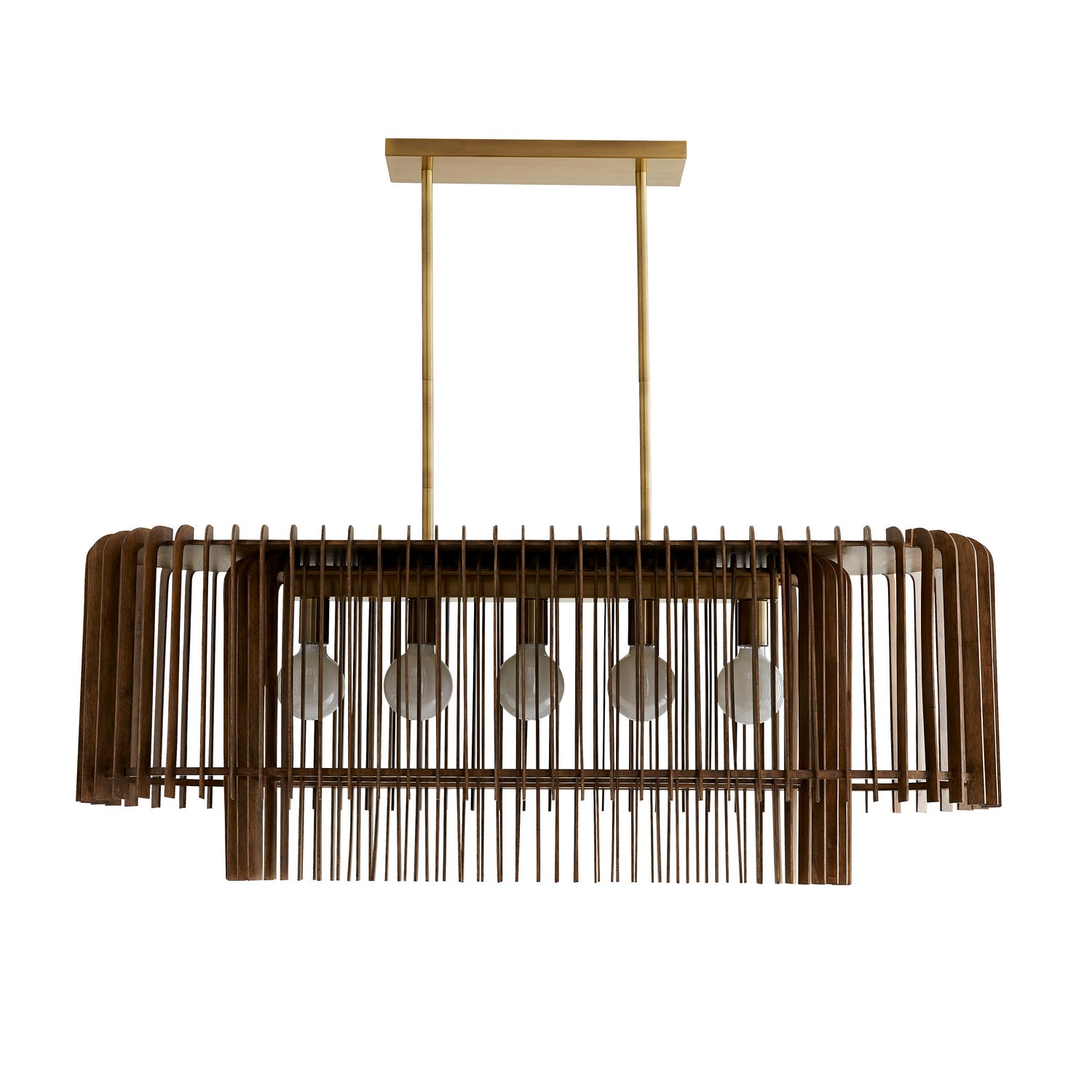 Five Light Chandelier from the Valencia collection in Dark Walnut finish