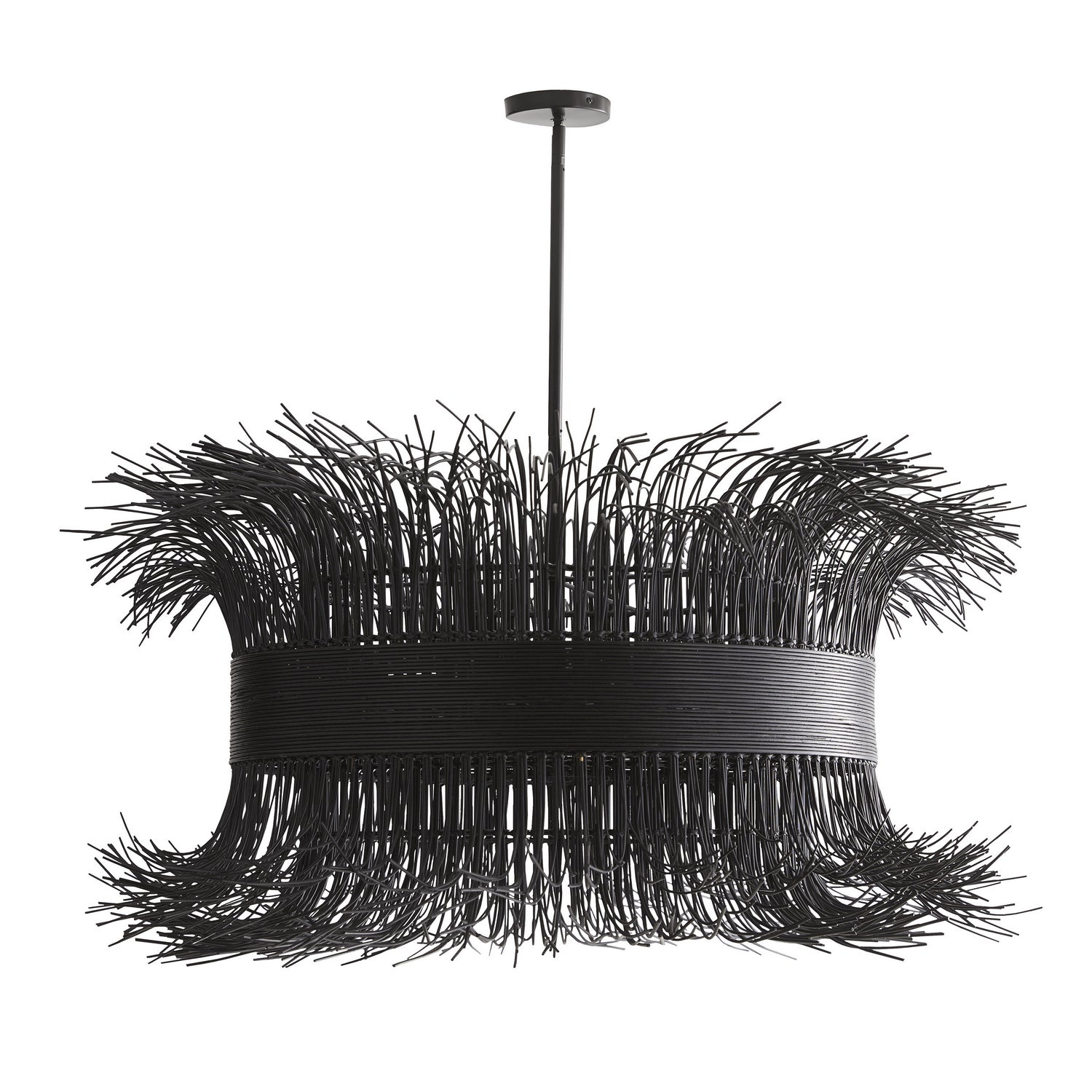 Six Light Chandelier from the Filamento collection in Black finish