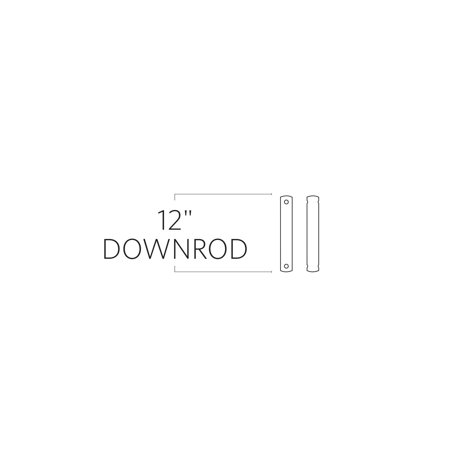 Visual Comfort Fan - DR12CH - Downrod - Universal Downrod - Chrome