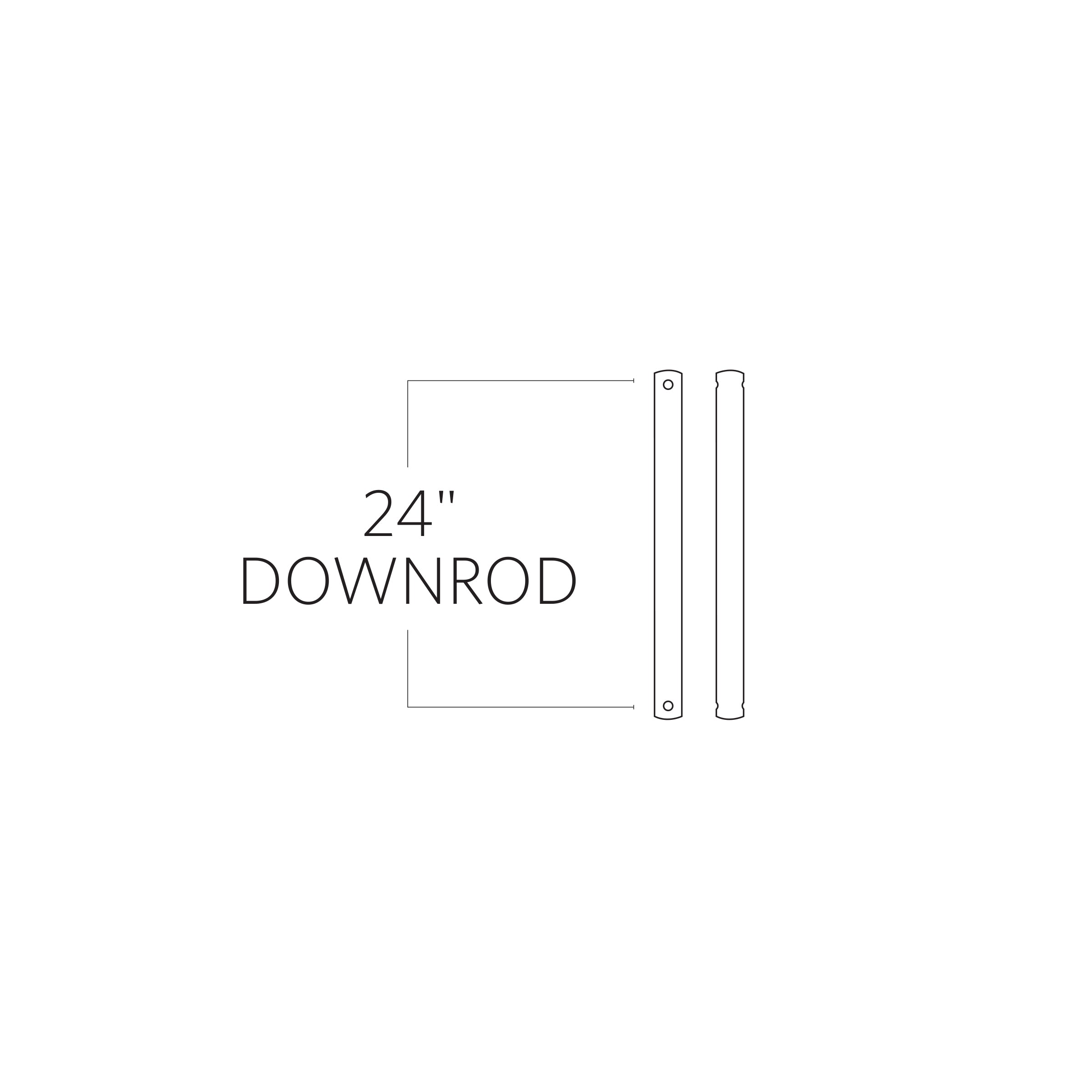Visual Comfort Fan - DR24SN - Downrod - Universal Downrod - Satin Nickel