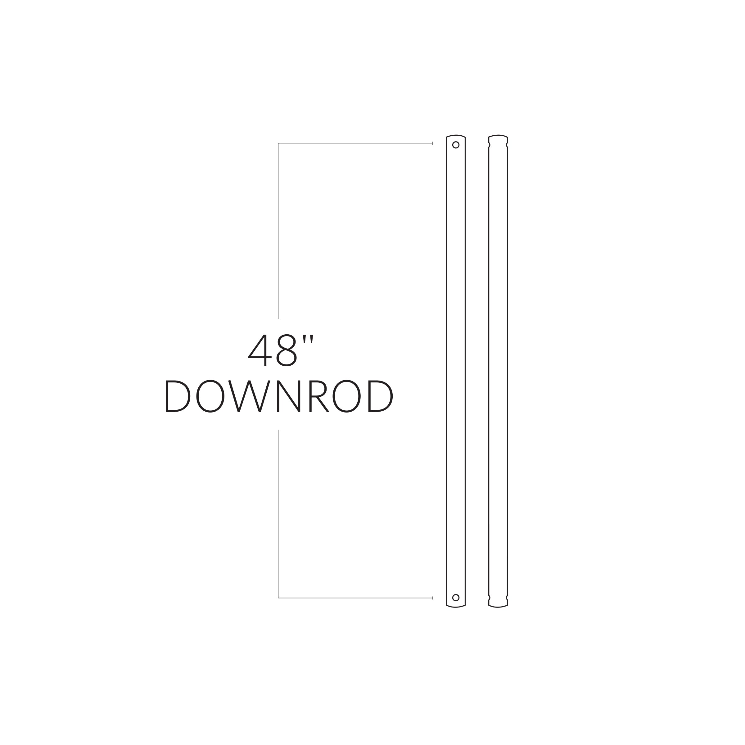 Visual Comfort Fan - DR48SN - Downrod - Universal Downrod - Satin Nickel