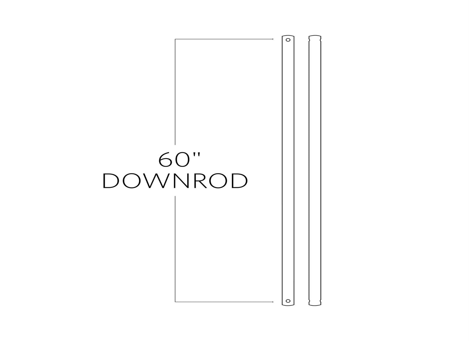 Visual Comfort Fan - DR60BZ - Downrod - Universal Downrod - Bronze