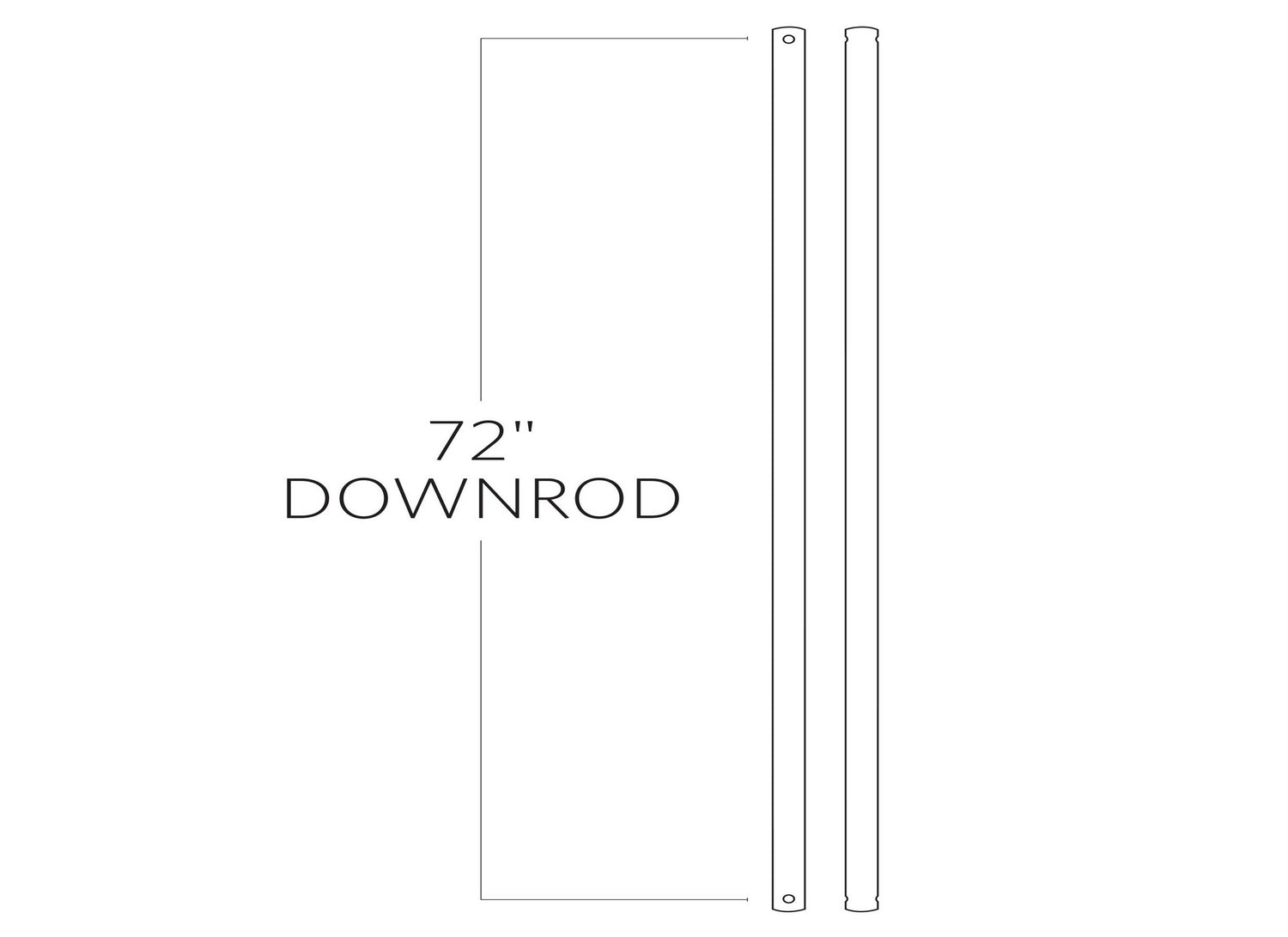 Visual Comfort Fan - DR72BZ - Downrod - Universal Downrod - Bronze