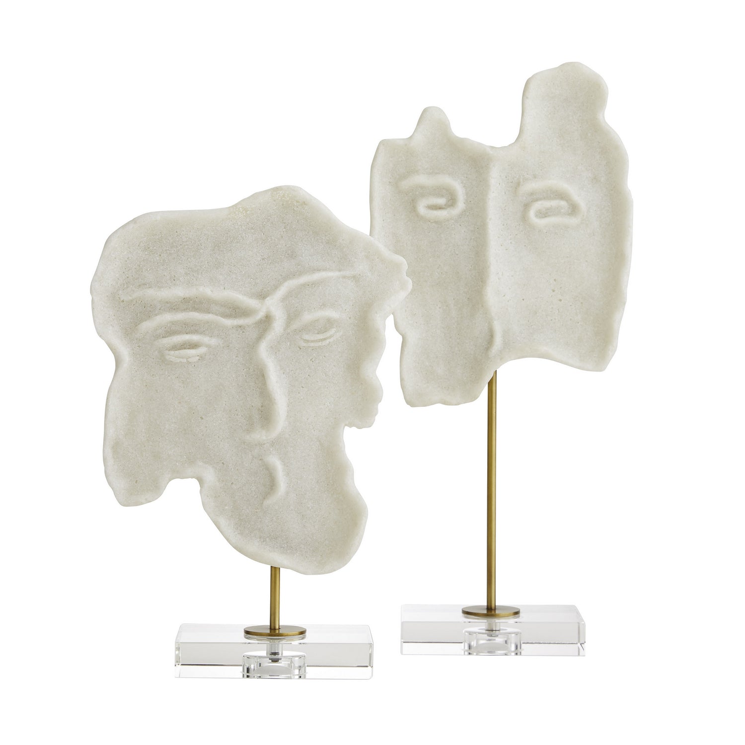 Sculpture, set of 2 from the Davids collection in White finish