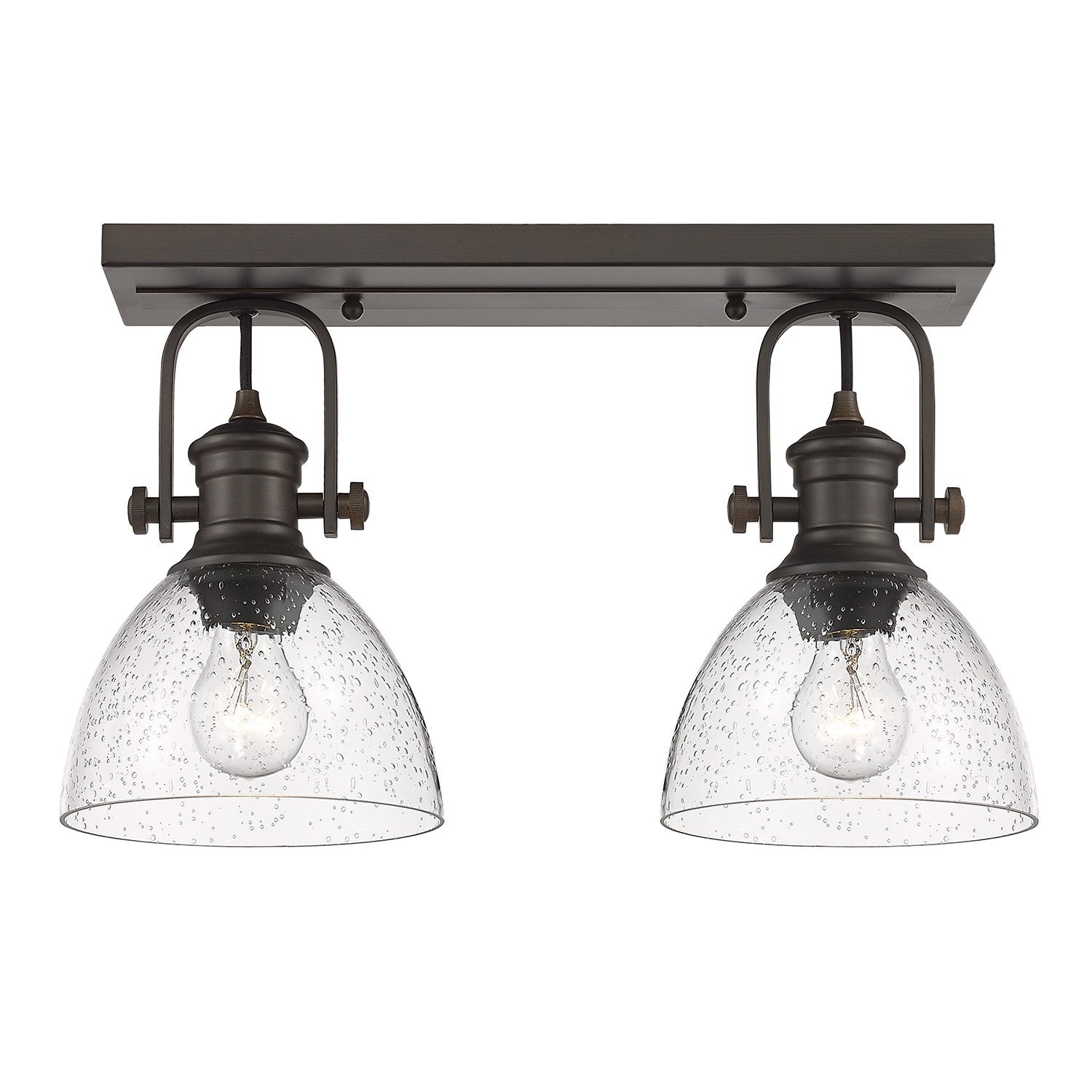 Golden - 3118-2SF RBZ-SD - Two Light Semi-Flush Mount - Hines RBZ - Rubbed Bronze