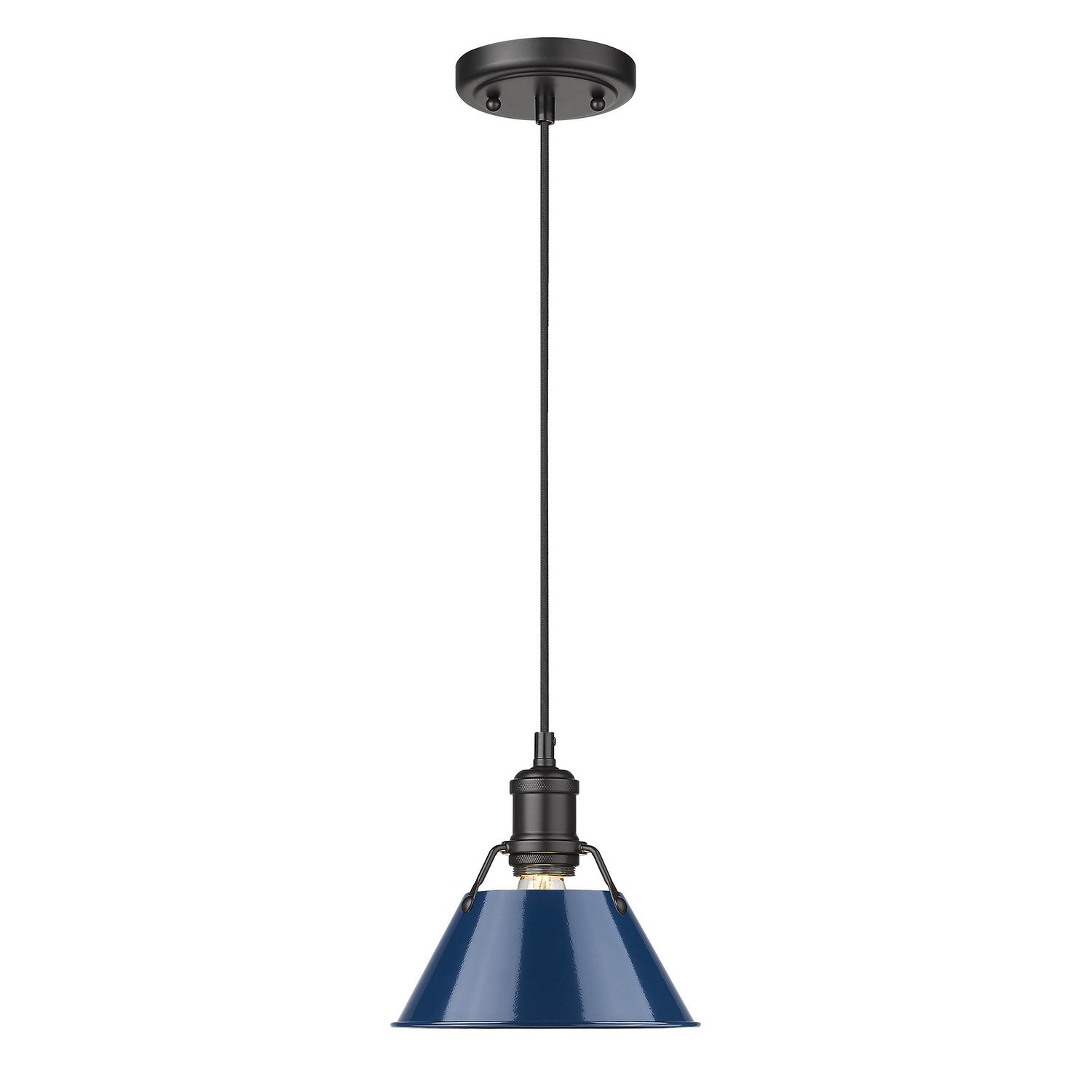 Golden - 3306-S BLK-NVY - One Light Mini Pendant - Orwell BLK - Matte Black