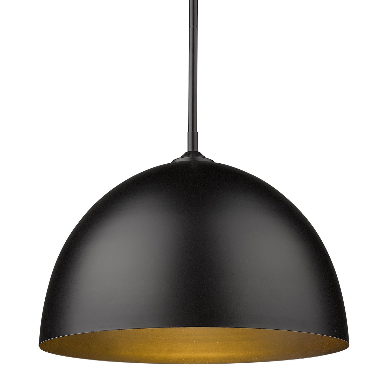 Golden - 6956-L BLK-BLK - One Light Pendant - Zoey BLK - Matte Black