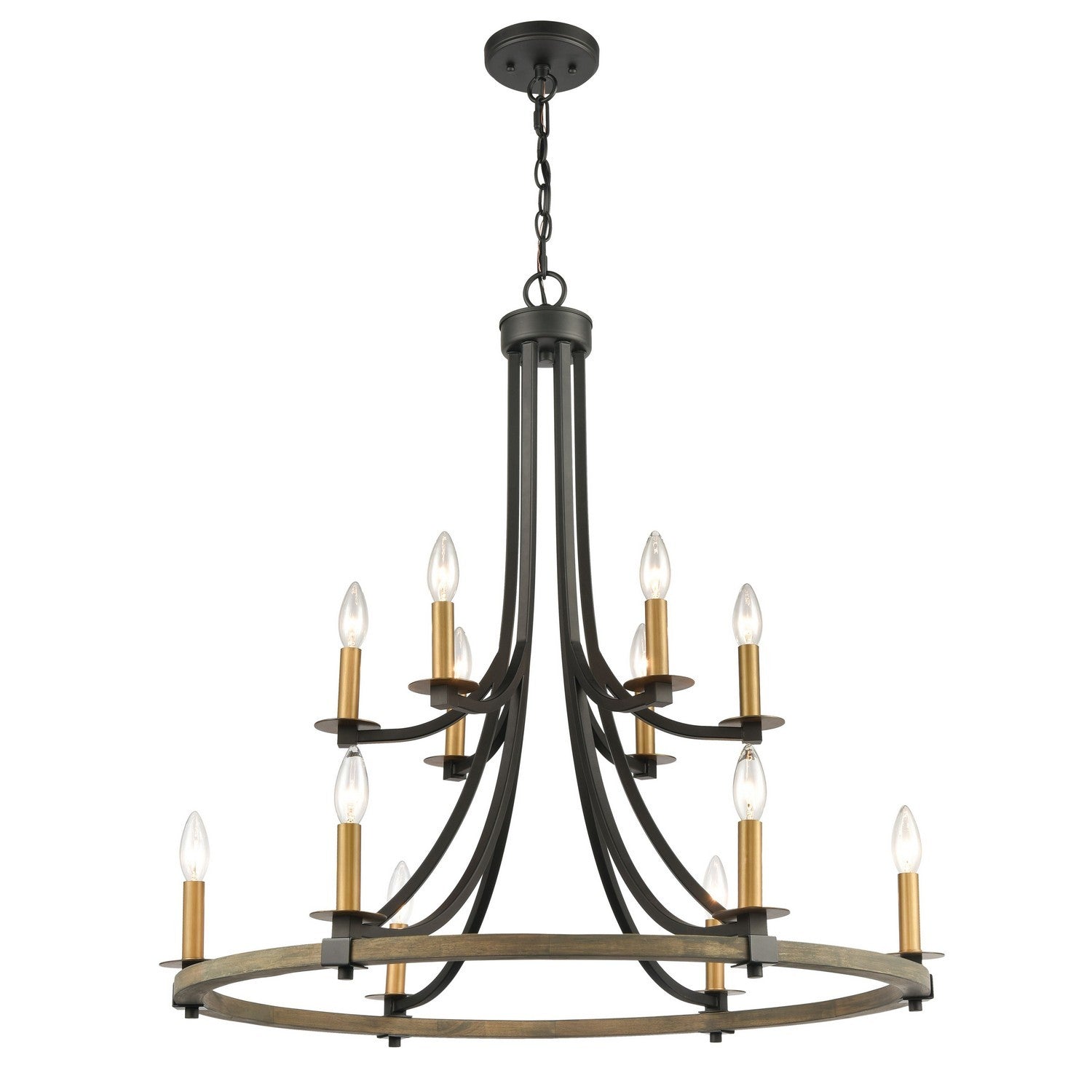 ELK Home - 16549/12 - 12 Light Chandelier - Woodbridge - Matte Black