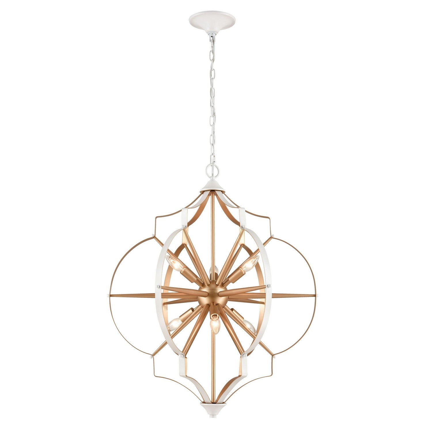 ELK Home - 33396/6 - Six Light Chandelier - Laguna Beach - Gold