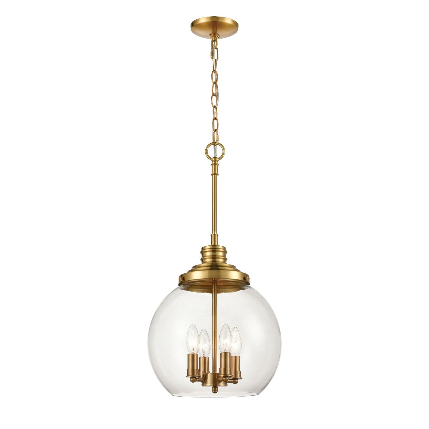 ELK Home - 46834/4 - Four Light Pendant - Chandra - Burnished Brass