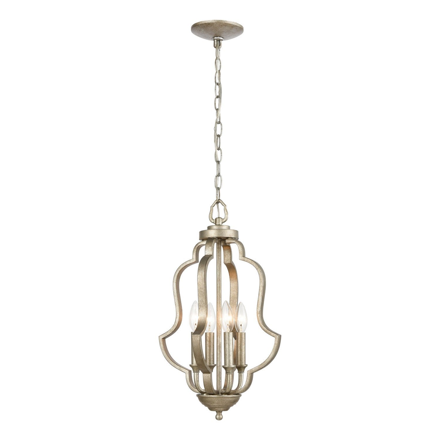 ELK Home - 75104/4 - Four Light Pendant - Lanesboro - Dusted Silver