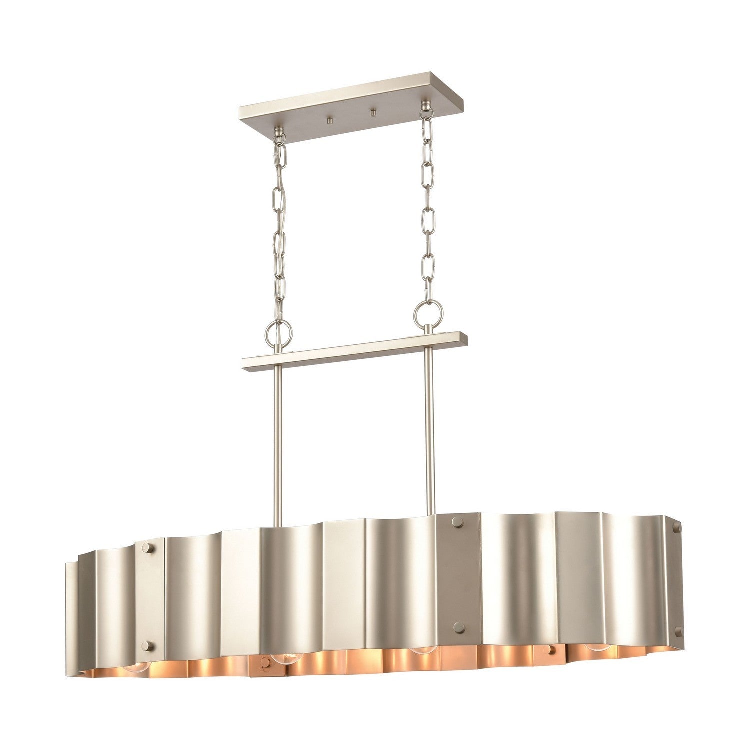 ELK Home - 89058/4 - Four Light Linear Chandelier - Clausten - Matte Nickel