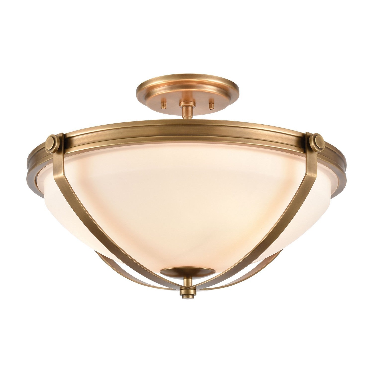 ELK Home - 89115/3 - Three Light Semi Flush Mount - Connelly - Natural Brass