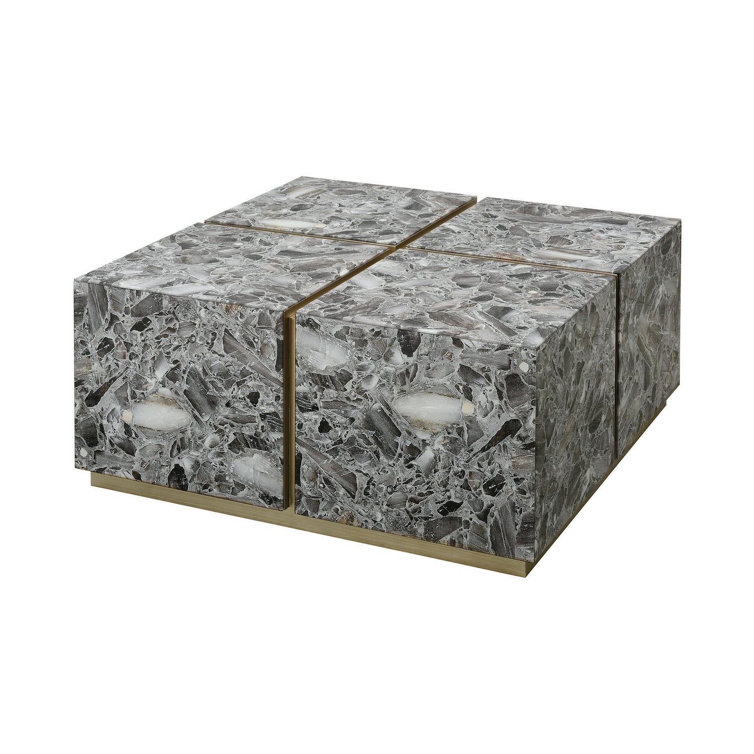 ELK Home - 1114-409 - Coffee Table - Crystalline - Gray Agate