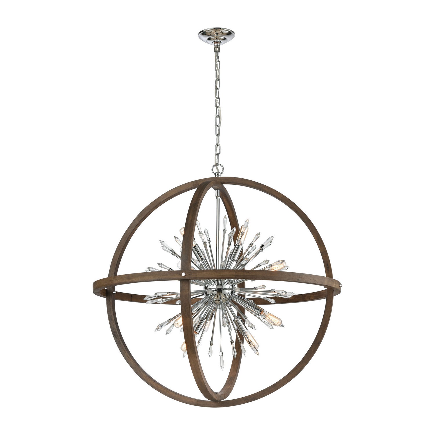 ELK Home - D4470 - Six Light Pendant - Morning Star - Aged Fir