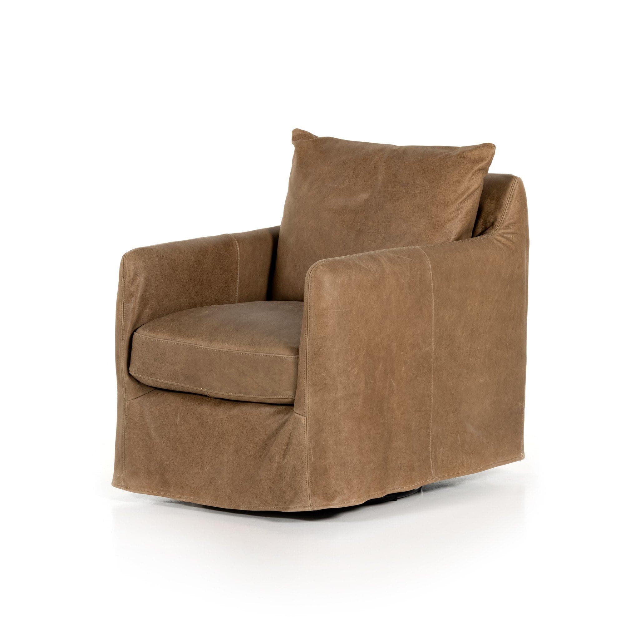 Banks Slipcover Swivel Chair - Palermo Drift