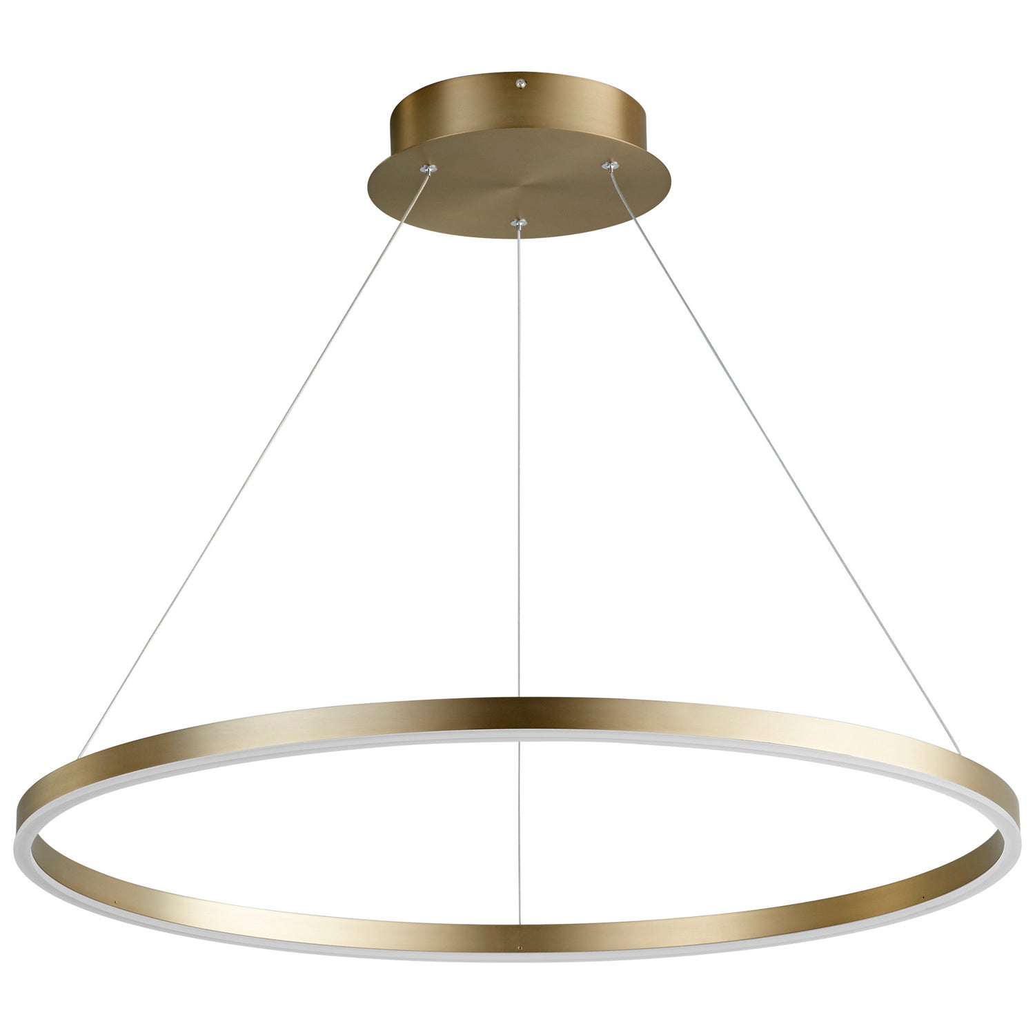 Oxygen - 3-65-40 - LED Pendant - Circulo - Aged Brass