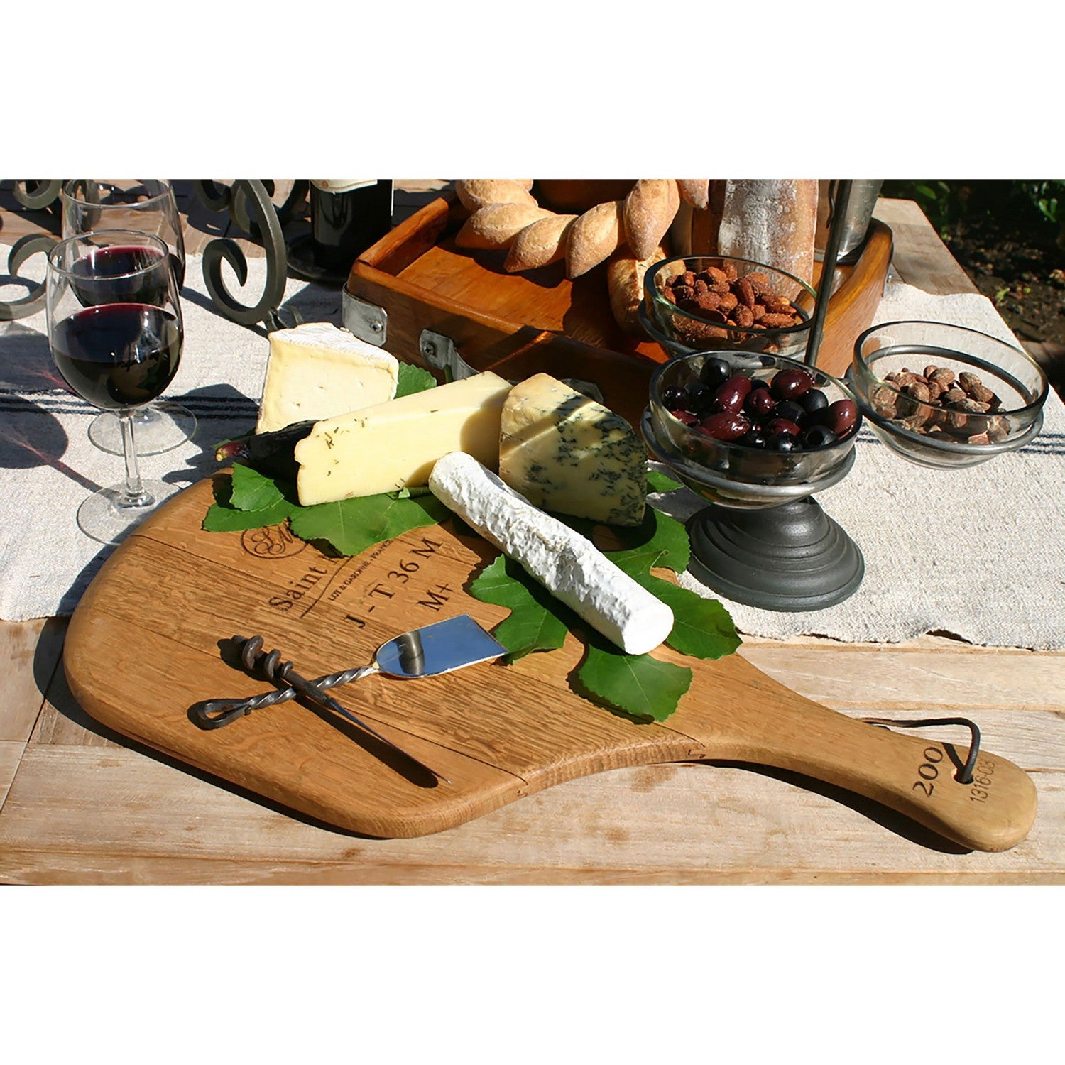 ELK Home - TRAY006 - Wine Cask Cheese Board - Brown