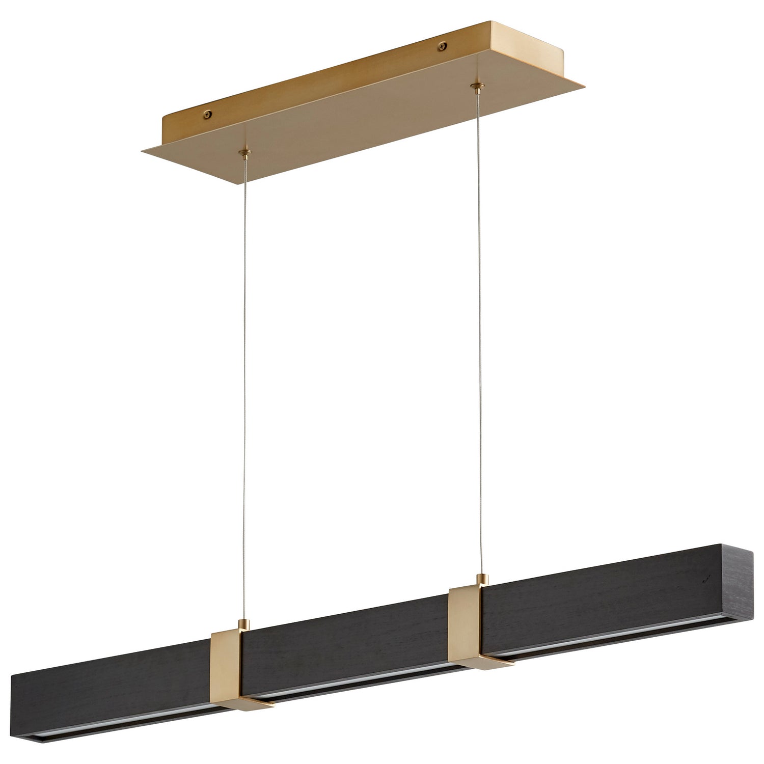 Oxygen - 3-36-1540 - LED Pendant - Decca - Aged Brass W/ Black Oak