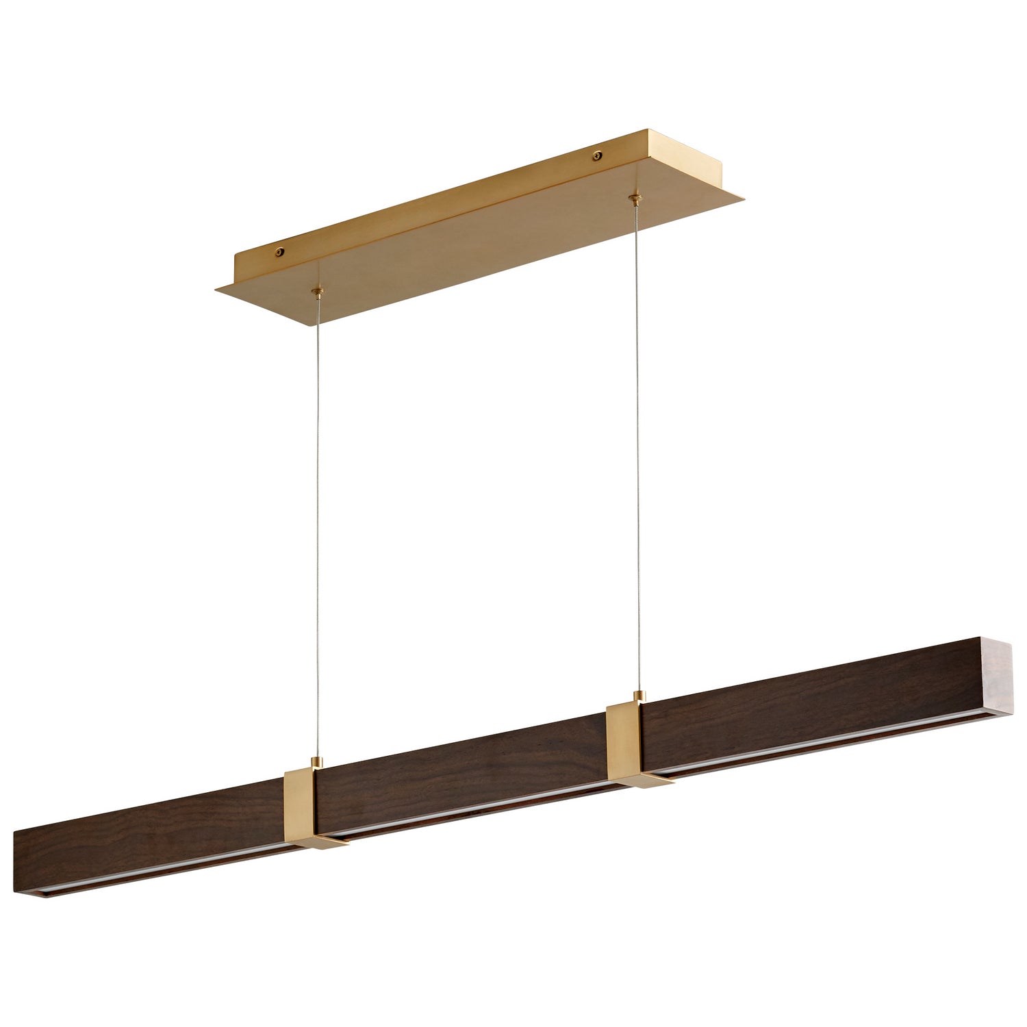 Oxygen - 3-48-2440 - LED Pendant - Decca - Aged Brass W/ Walnut