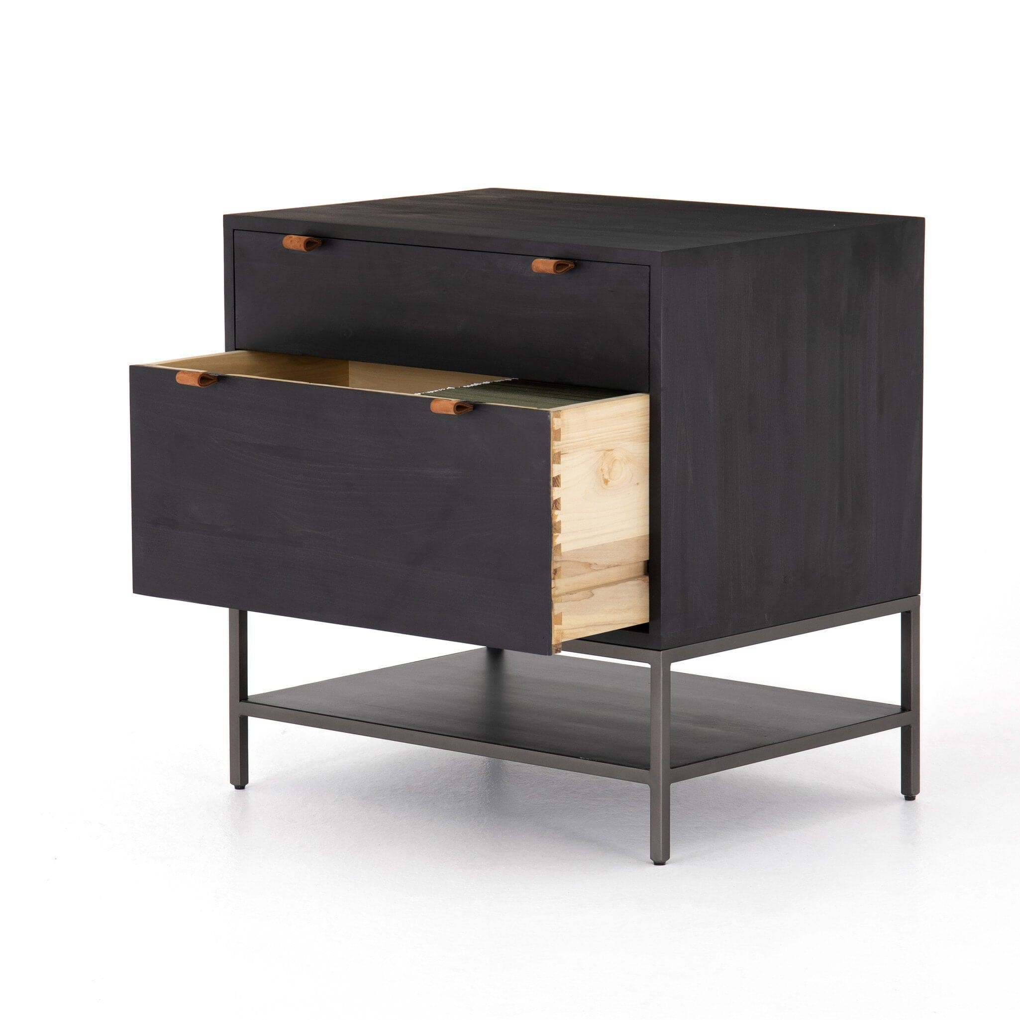 Trey Modular Filing Cabinet - Black Wash Poplar