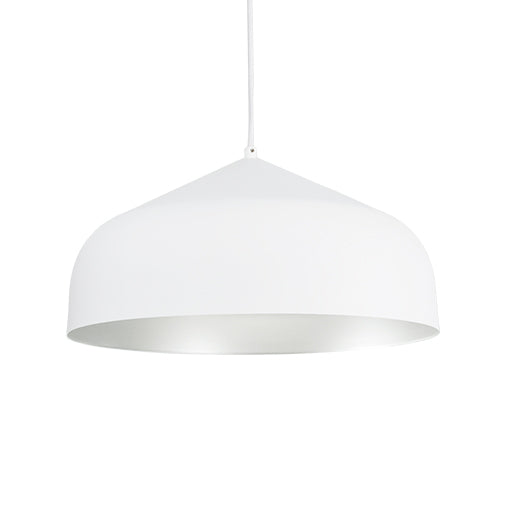 Kuzco Lighting - 49117-WH/SV - One Light Pendant - Helena - White/Silver