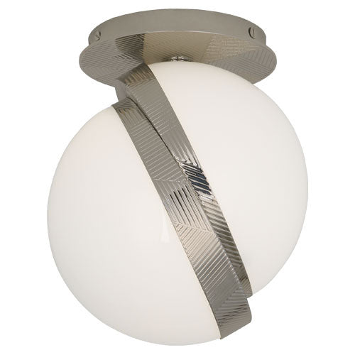 Robert Abbey - S623 - One Light Flushmount - Michael Berman Brut - Polished Nickel