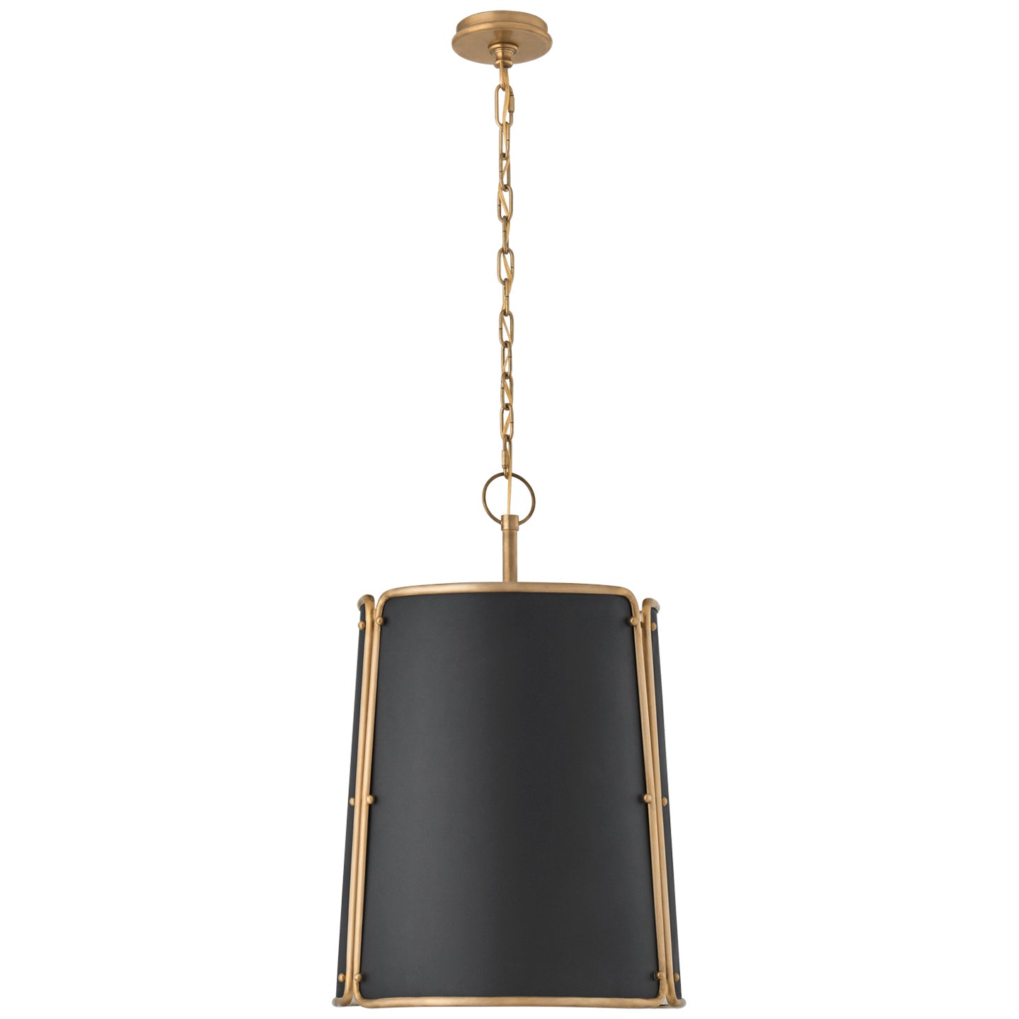 Visual Comfort Signature - S 5647HAB-BLK - Three Light Pendant - Hastings - Hand-Rubbed Antique Brass