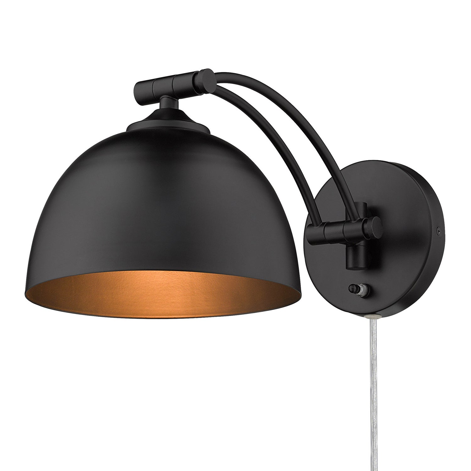 Golden - 3688-A1W BLK-BLK - One Light Wall Sconce - Rey BLK - Matte Black