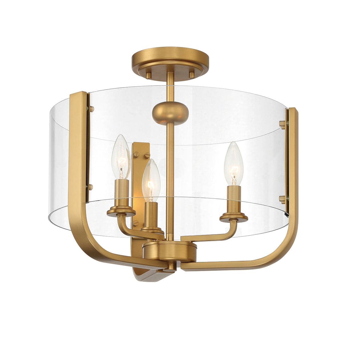 Eurofase - 38156-014 - Three Light Semi Flush Mount - Campisi - Brass