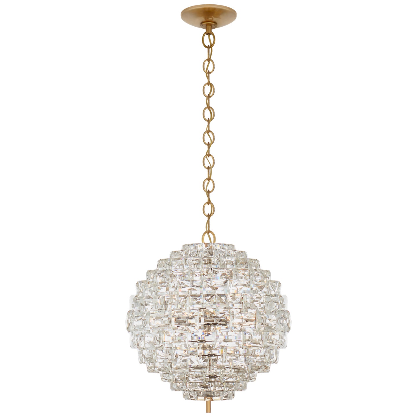 Visual Comfort Signature - CHC 5915AB/CG - Six Light Chandelier - Karina - Antique-Burnished Brass and Crystal