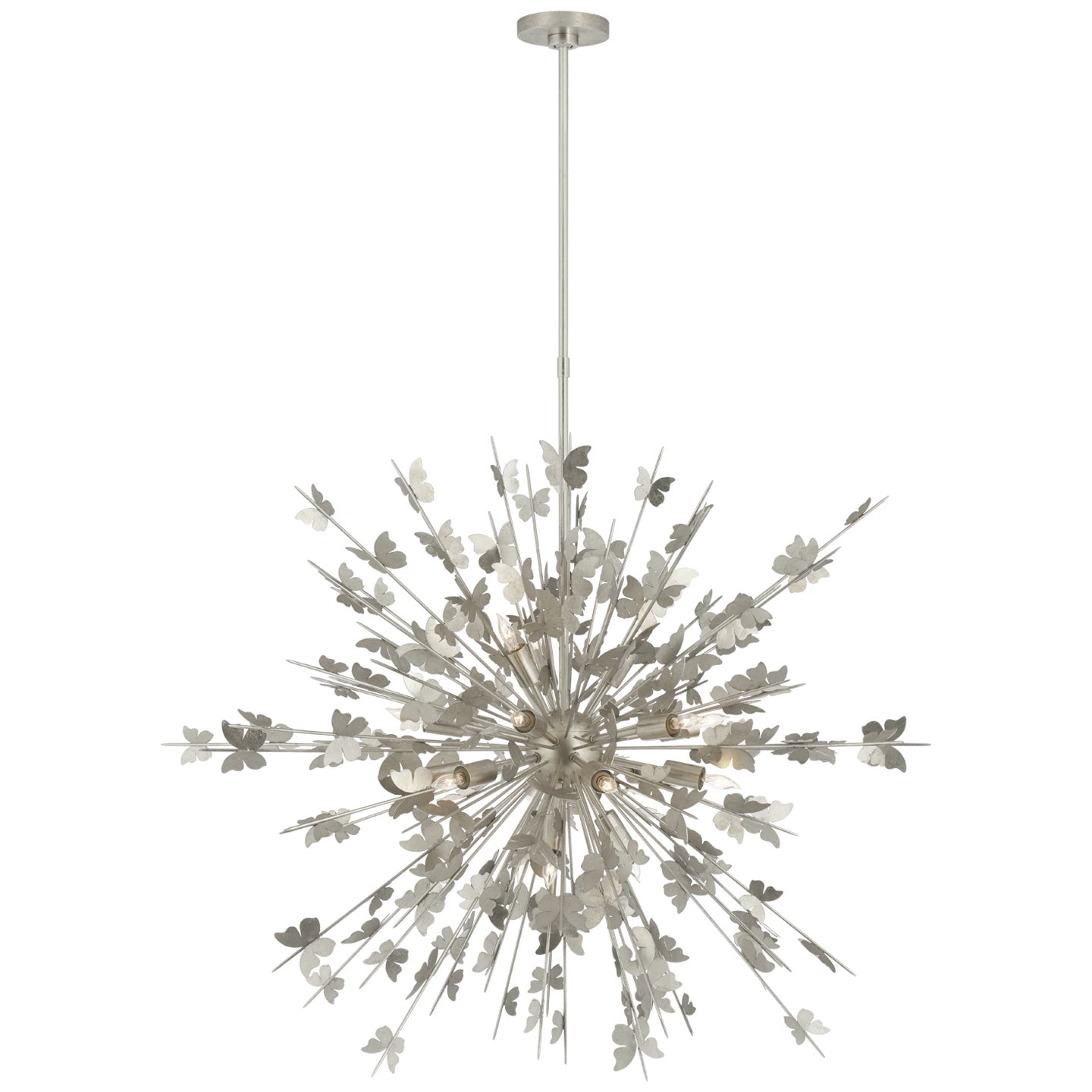 Visual Comfort Signature - JN 5502BSL - 18 Light Chandelier - Farfalle - Burnished Silver Leaf