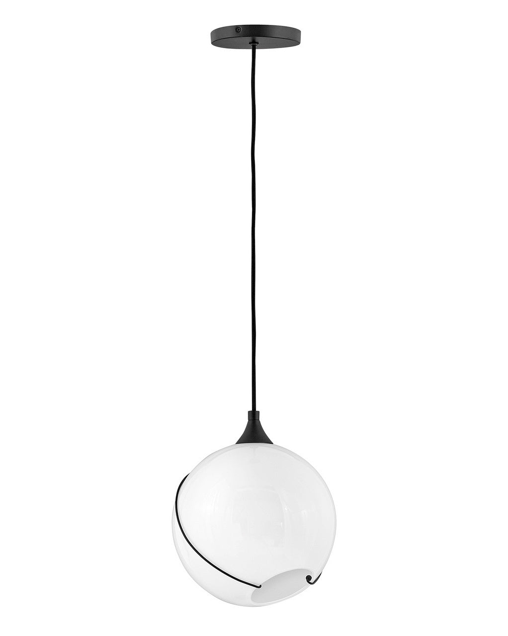 Hinkley - 30303BLK-WH - LED Pendant - Skye - Black