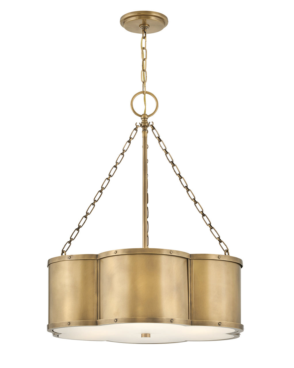 Hinkley - 4446HB - LED Pendant - Chance - Heritage Brass