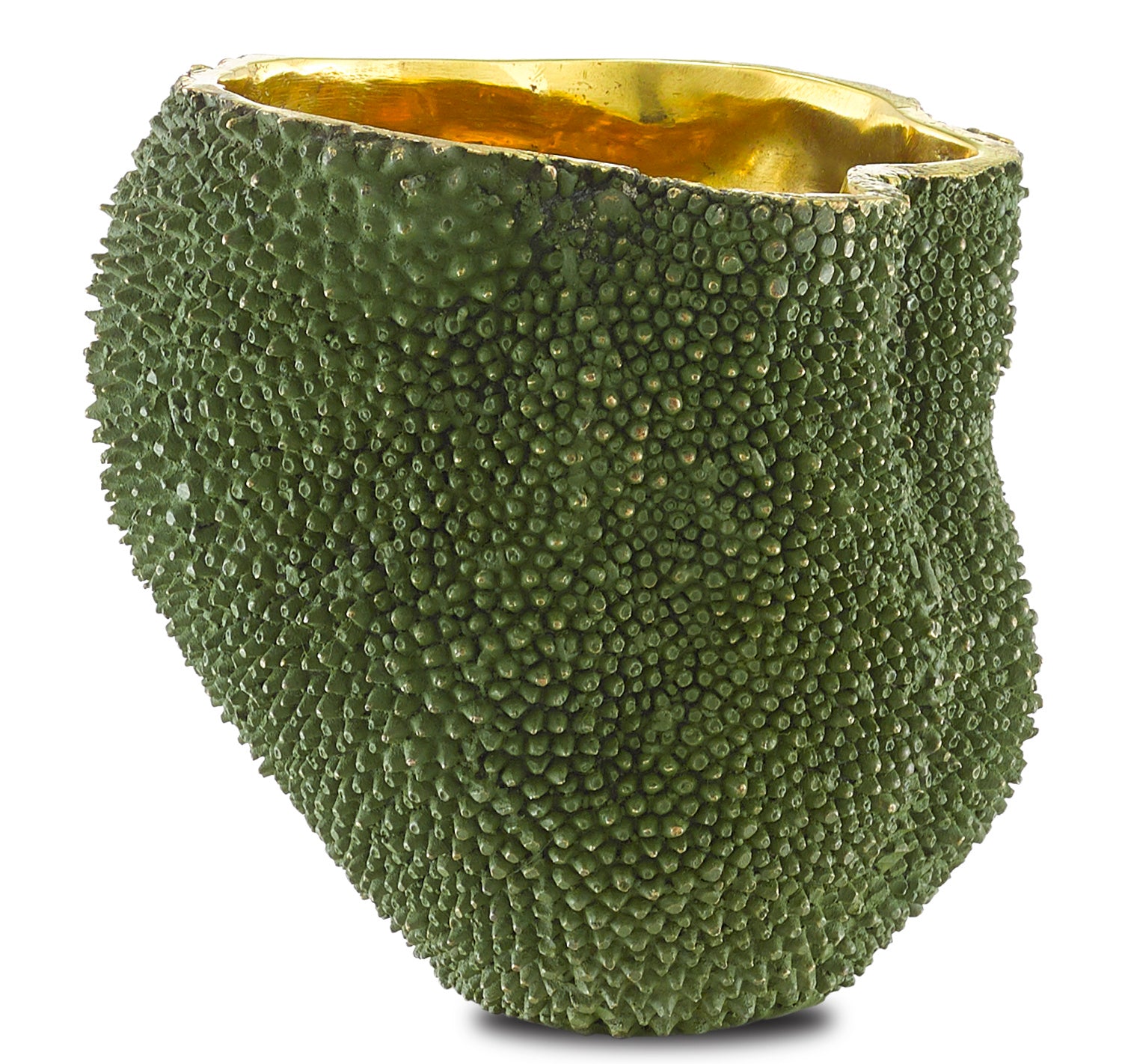 Vase from the Jackfruit collection in Green/Gold finish