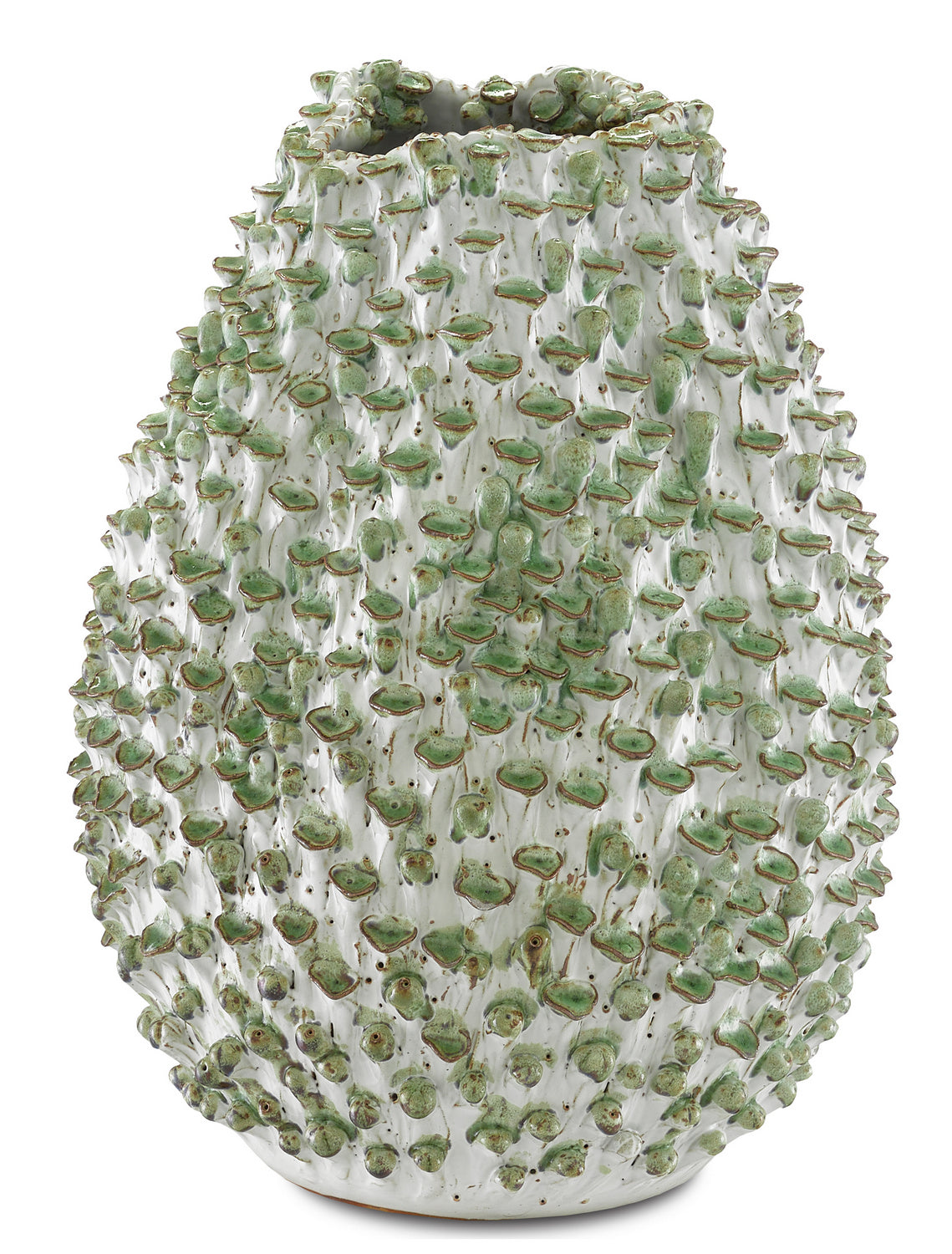 Vase from the Milione collection in White/Green finish